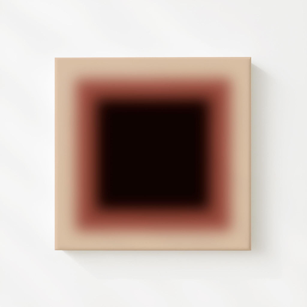 Espresso Brown Gradient Abstract Art Print for Neutral Modern Decor