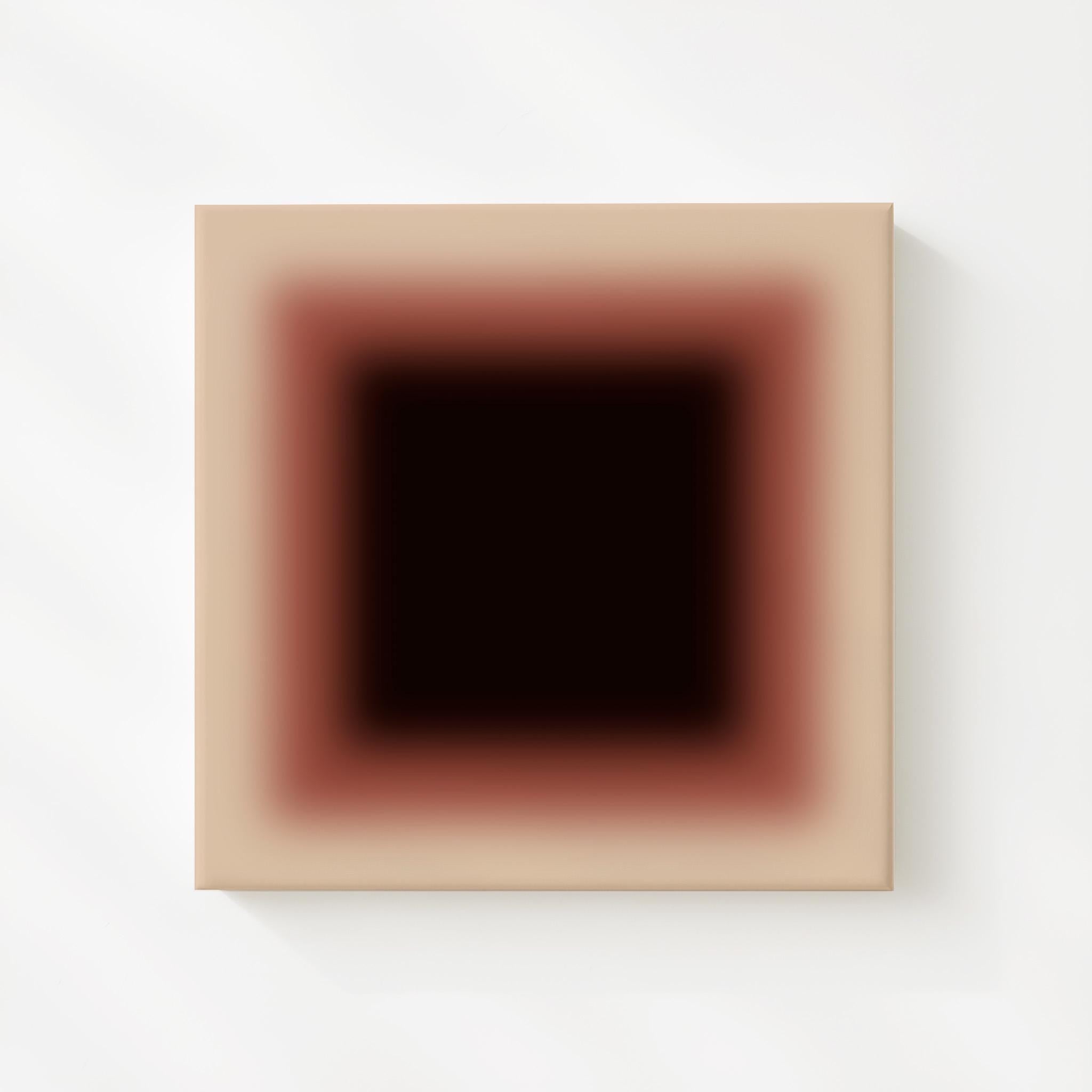 Espresso Brown Gradient Abstract Art Print for Neutral Modern Decor