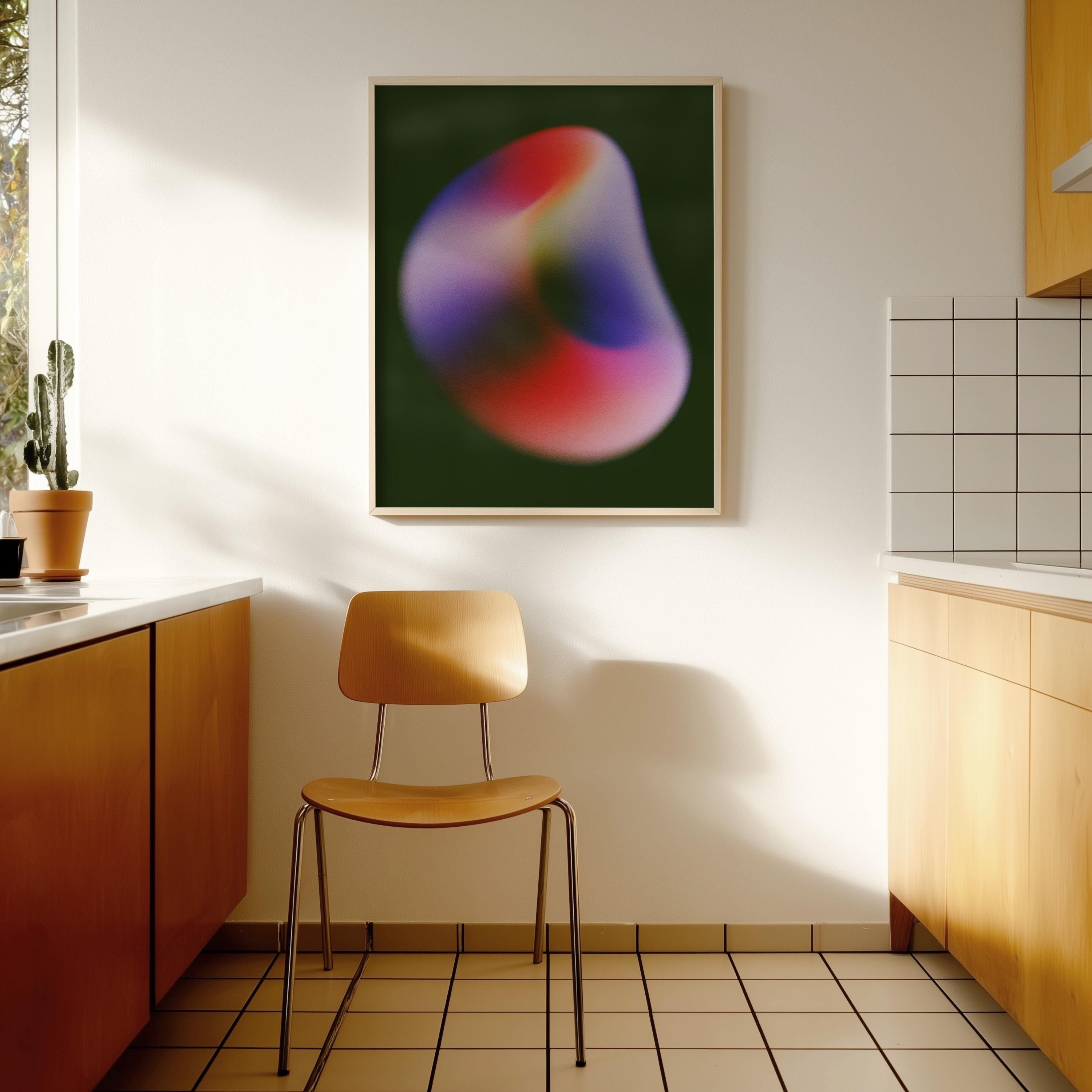 Emerald Aura Abstract Art Print for Modern Wall Decor