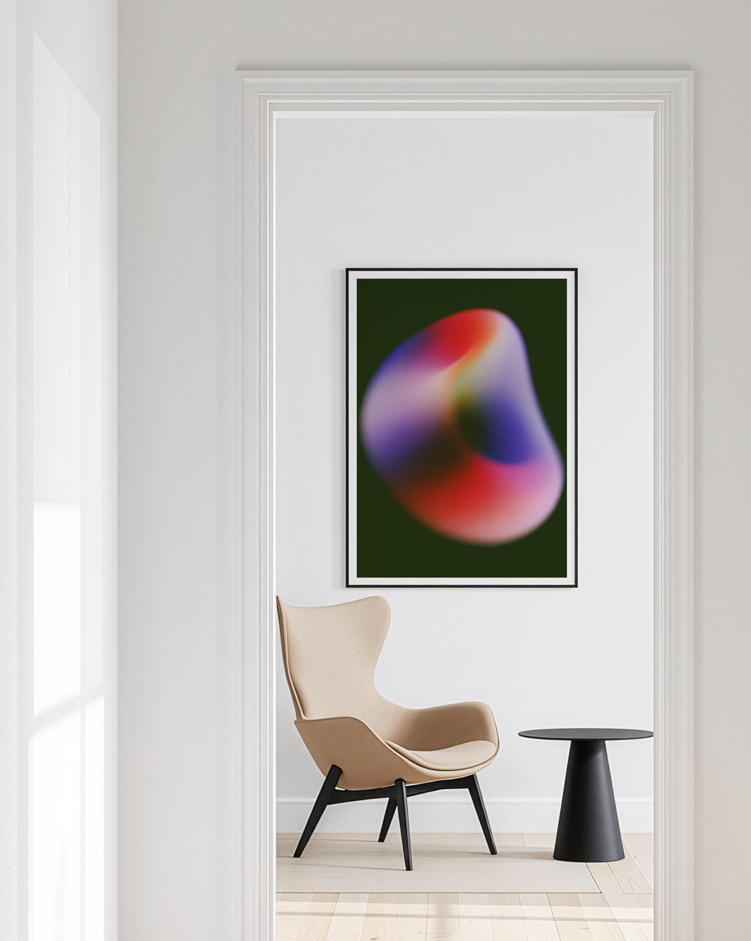 Emerald Aura Abstract Art Print for Modern Wall Decor