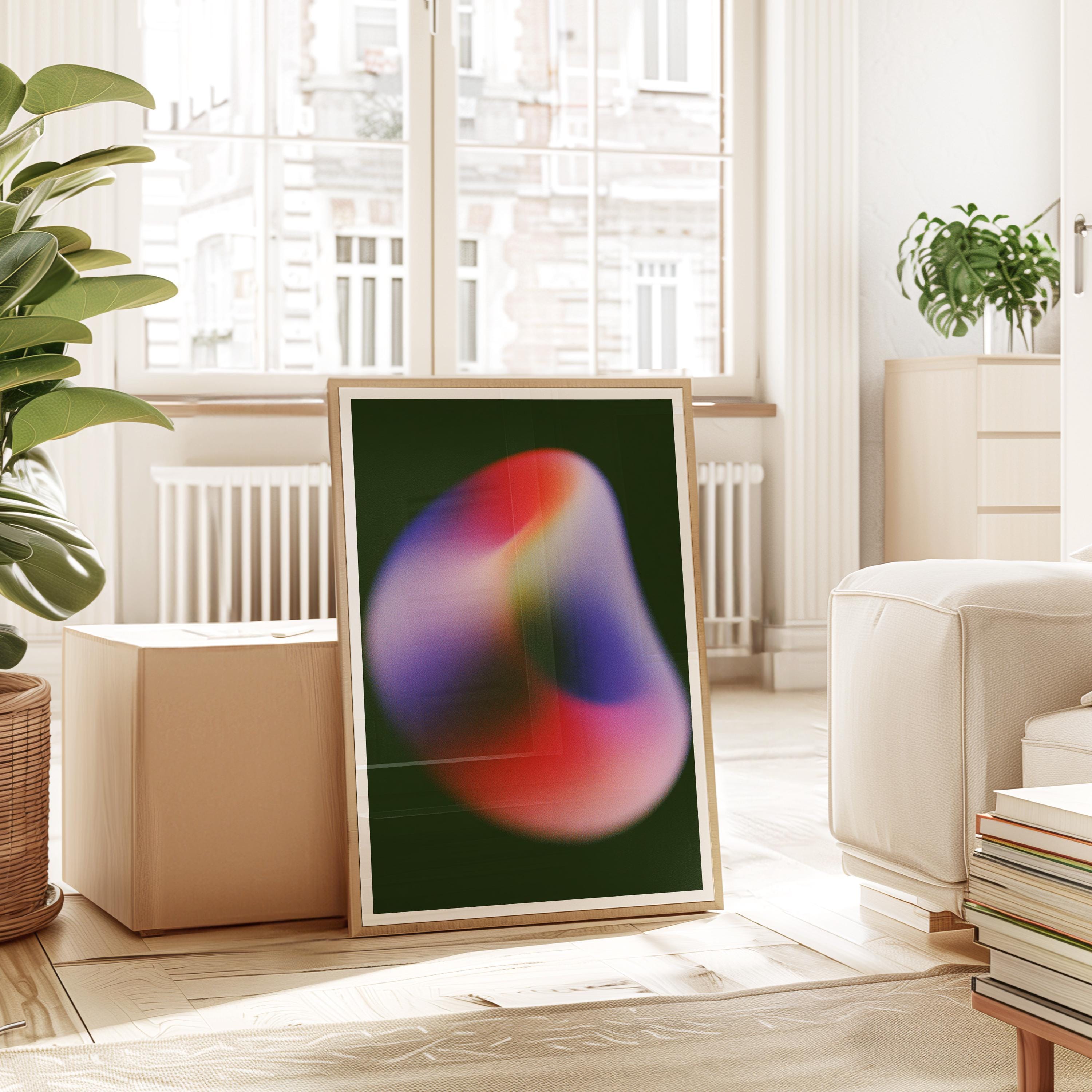 Emerald Aura Abstract Art Print for Modern Wall Decor