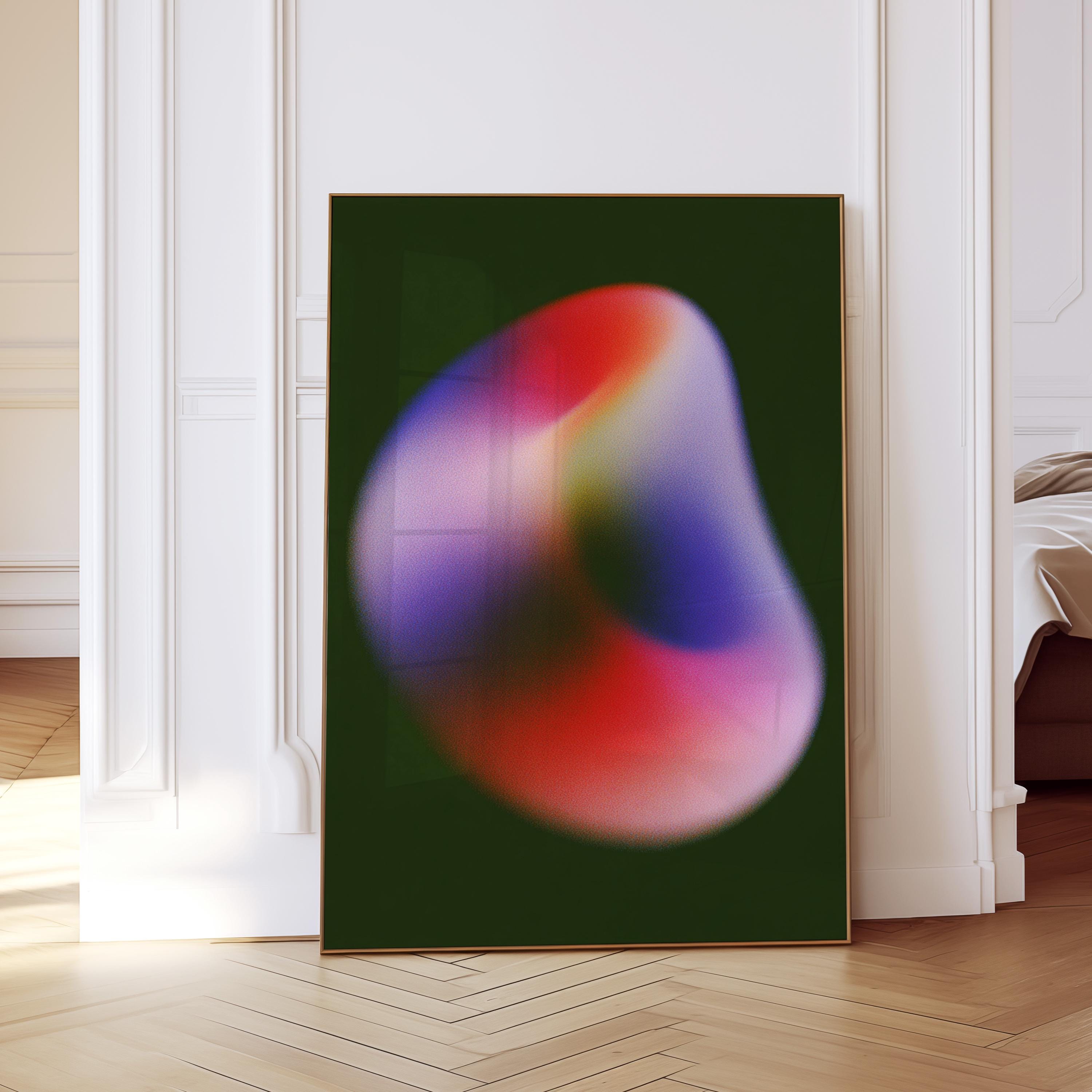 Emerald Aura Abstract Art Print for Modern Wall Decor