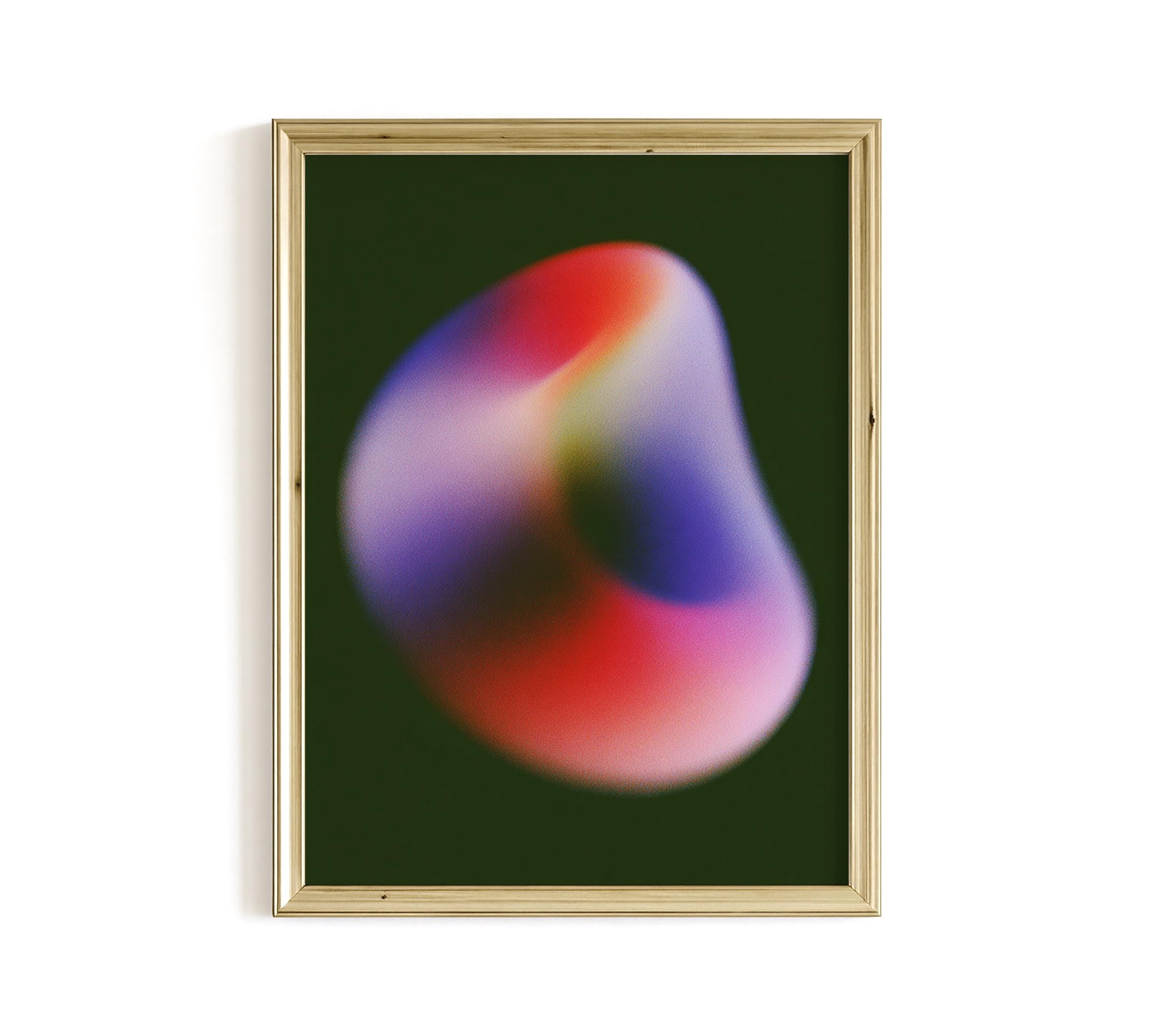 Emerald Aura Abstract Art Print for Modern Wall Decor