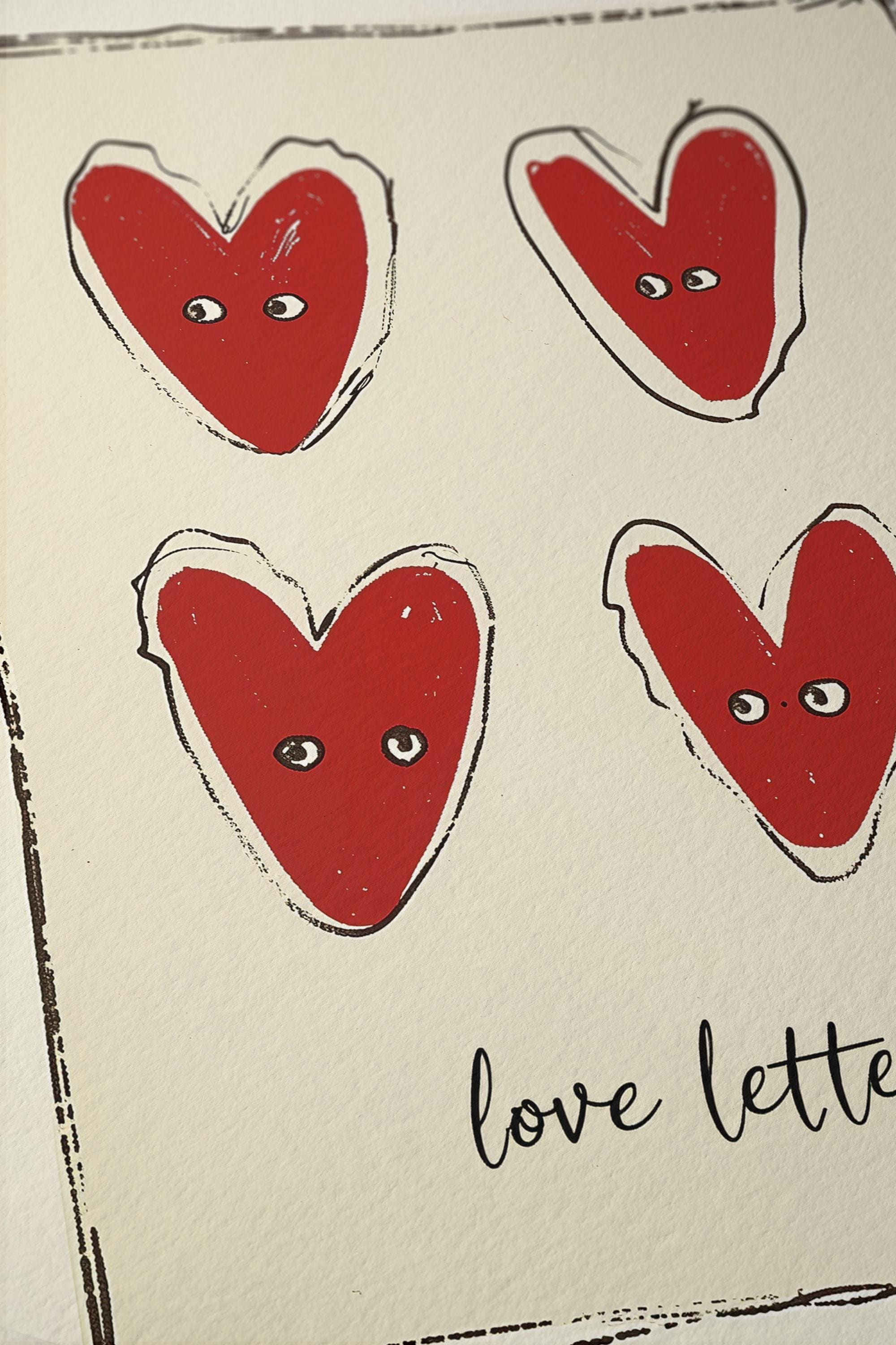 Love Letter Heart Art Print for Romantic Wall Decor