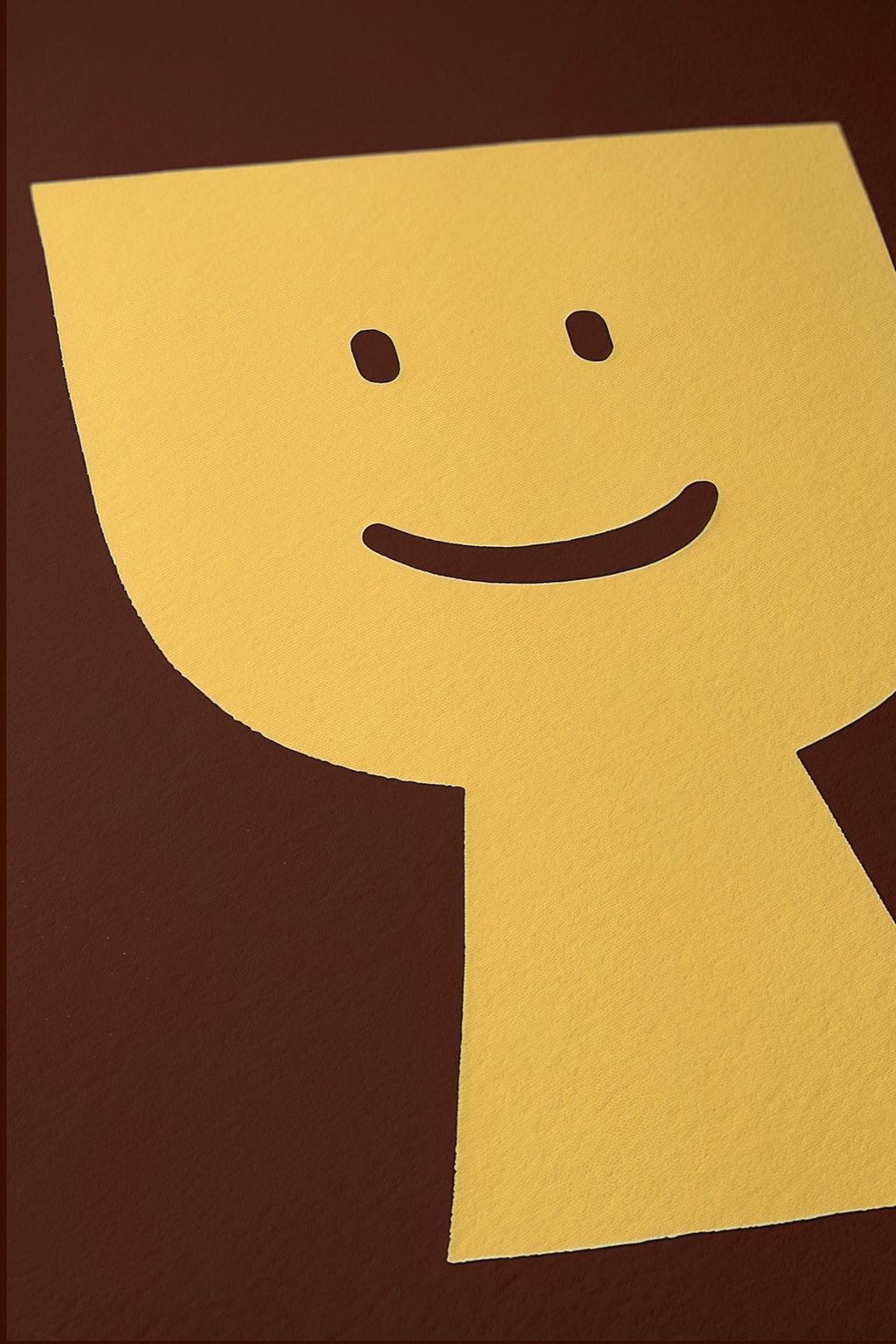 Minimal Happy Face Art Print for Playful Modern Decor