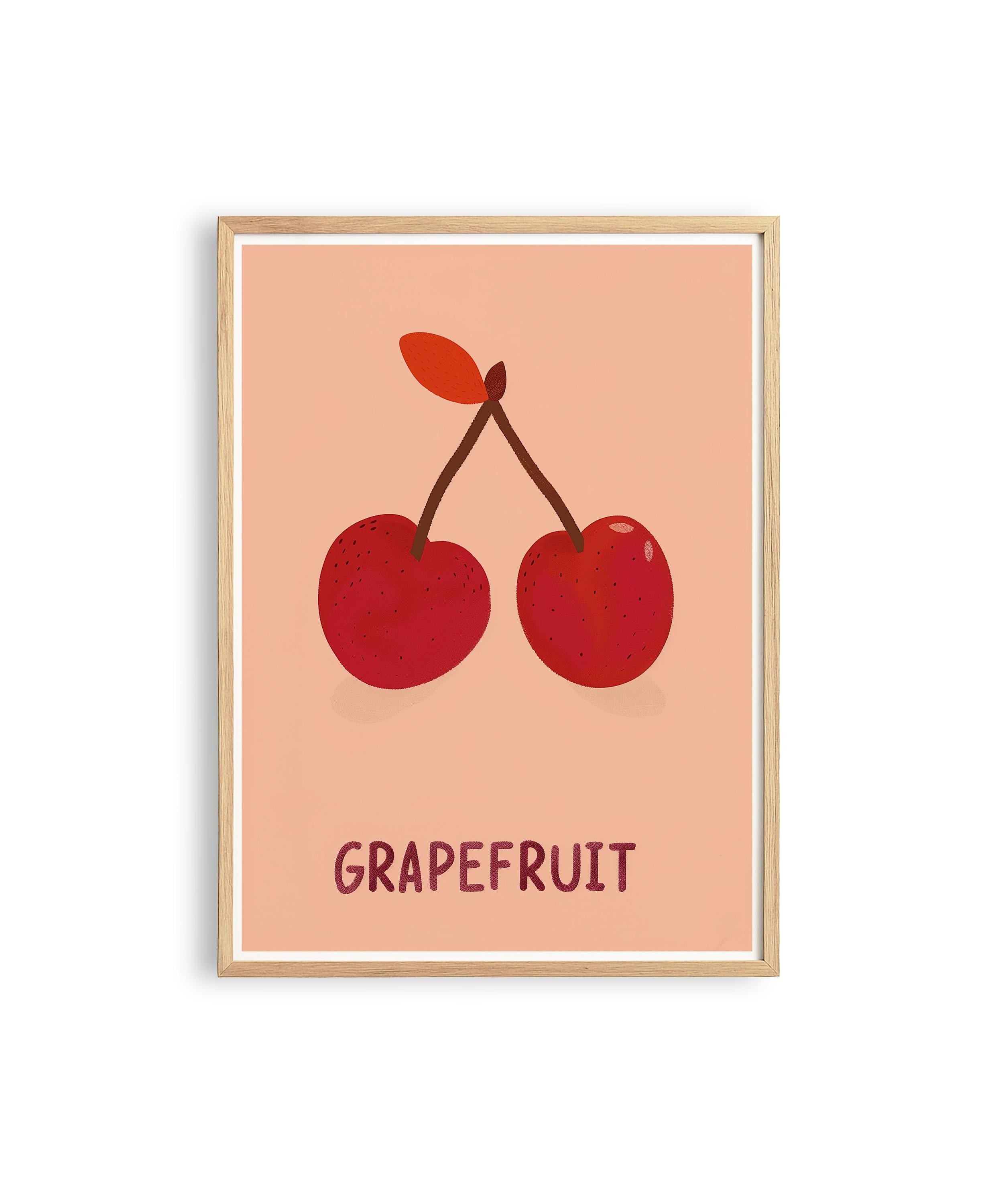 Cherry Fruit Art Print for Colorful Kitchen Decor