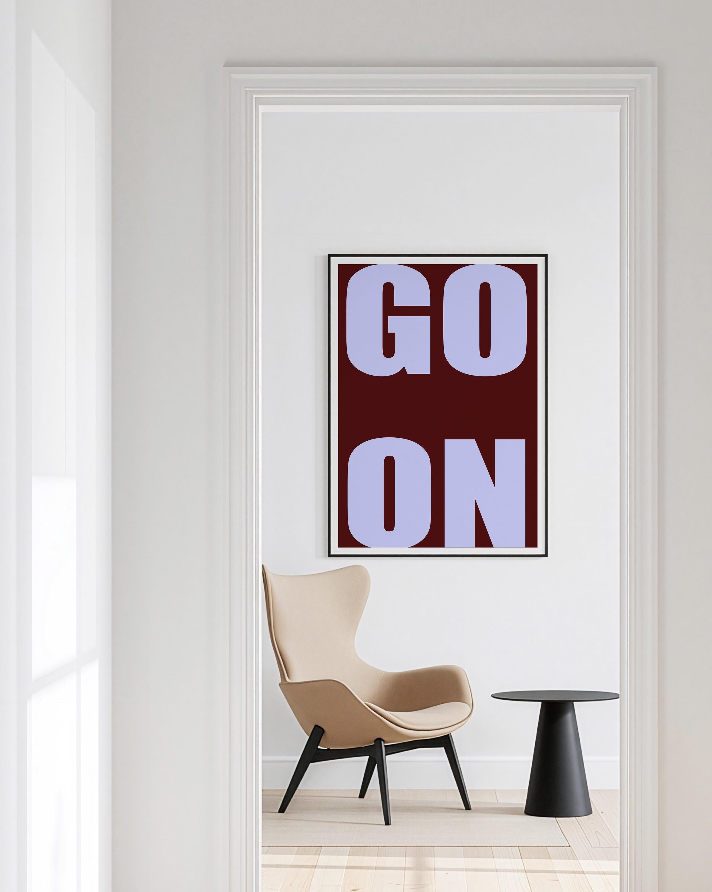 GO ON Typography Art Print for Bold Modern Wall Decor