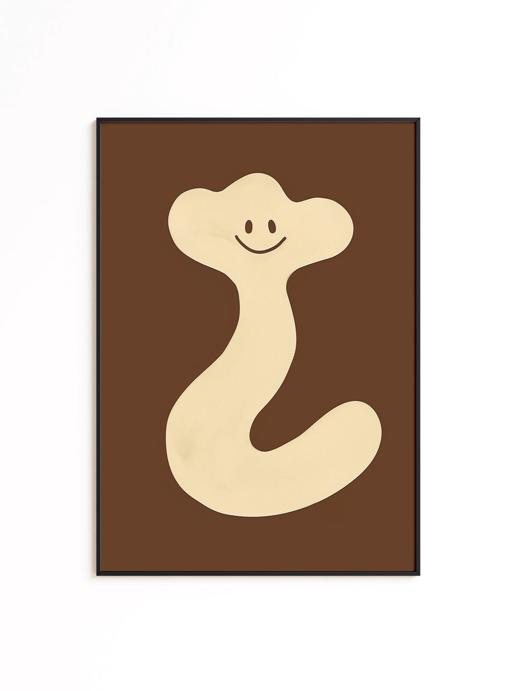 Cute Abstract Character Art Print for Playful Modern Decor