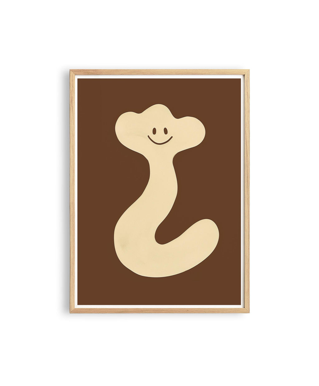 Cute Abstract Character Art Print for Playful Modern Decor