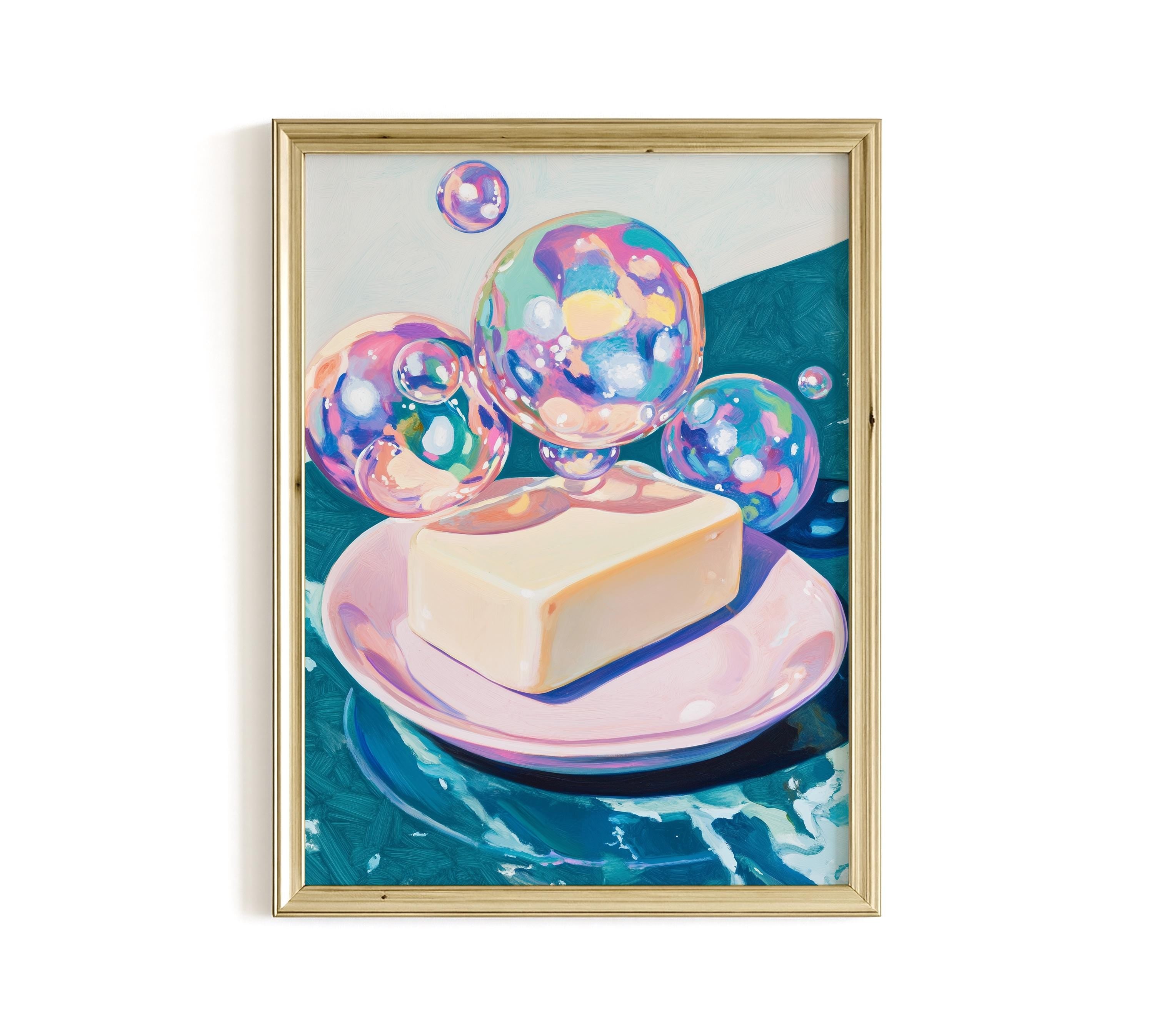 Butter and Bubbles Art Print for Colorful Kitchen Decor