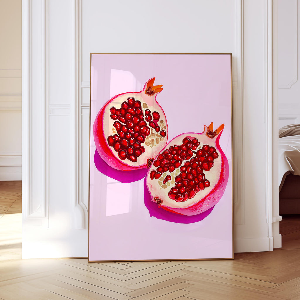 Pomegranate Art Print for Colorful Kitchen Decor