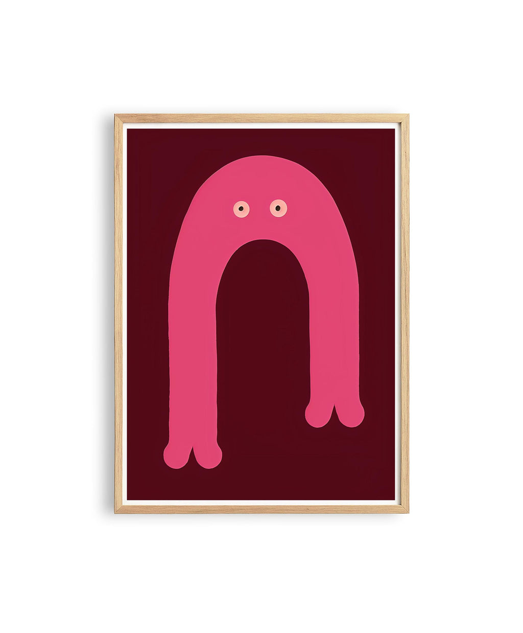 Pink Arch Character Art Print for Playful Kids Room Decor