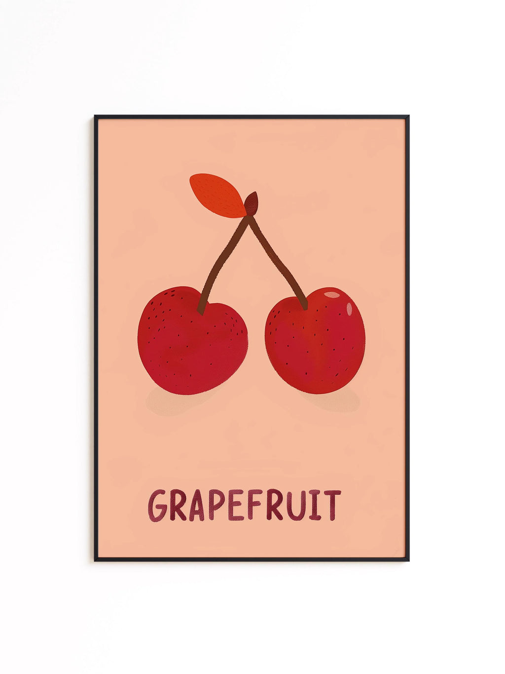 Cherry Fruit Art Print for Colorful Kitchen Decor