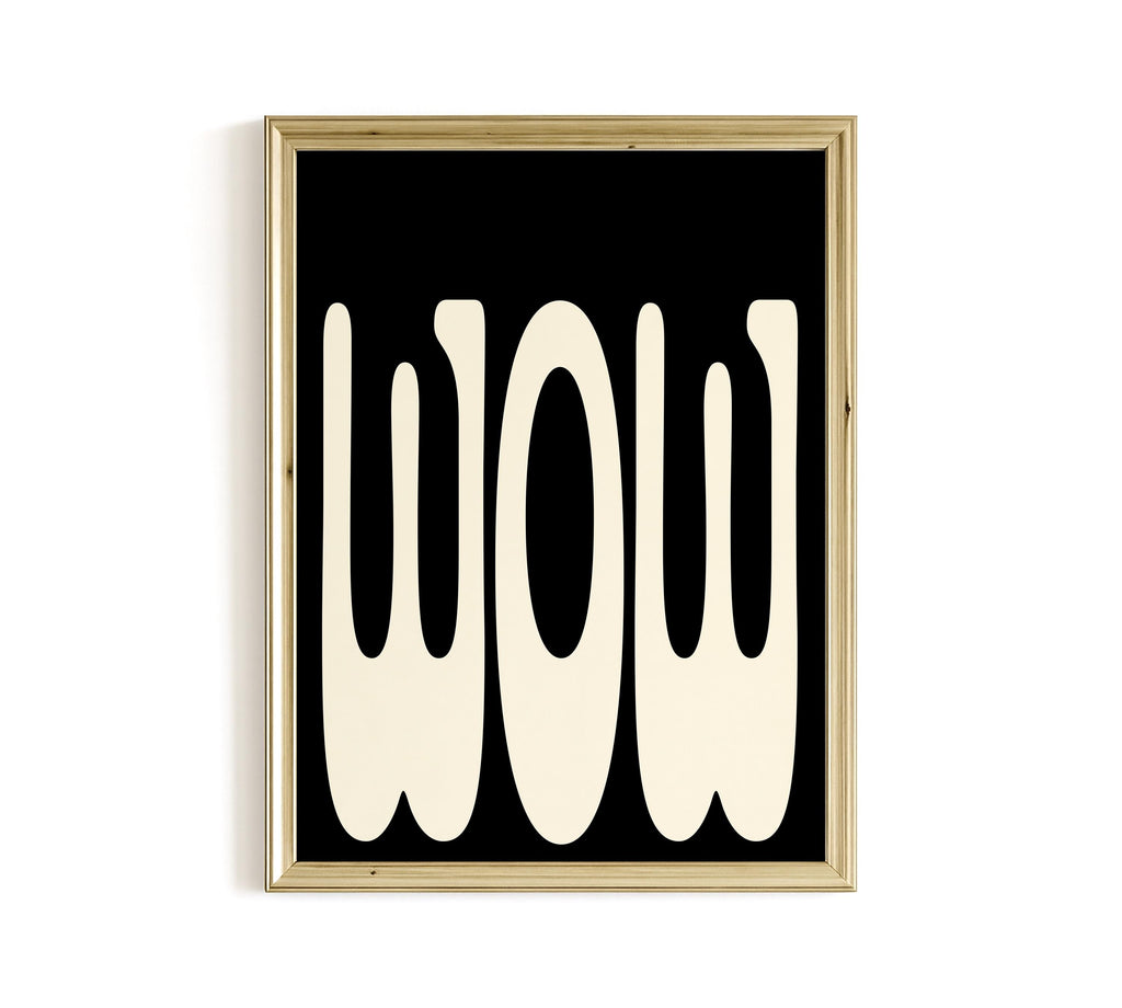 Black and Cream Abstract Art Print for Modern Wall Decor