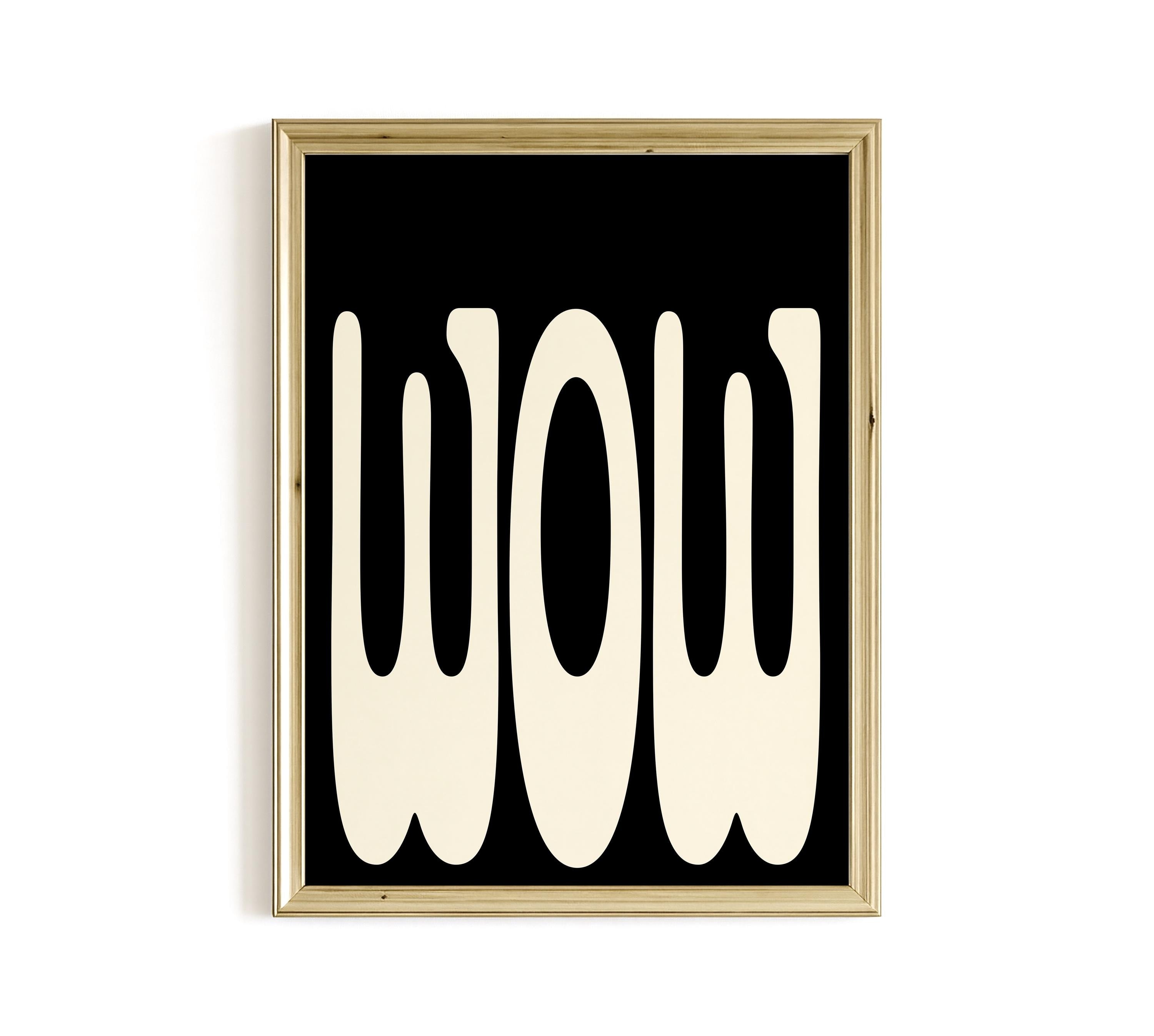 Black and Cream Abstract Art Print for Modern Wall Decor