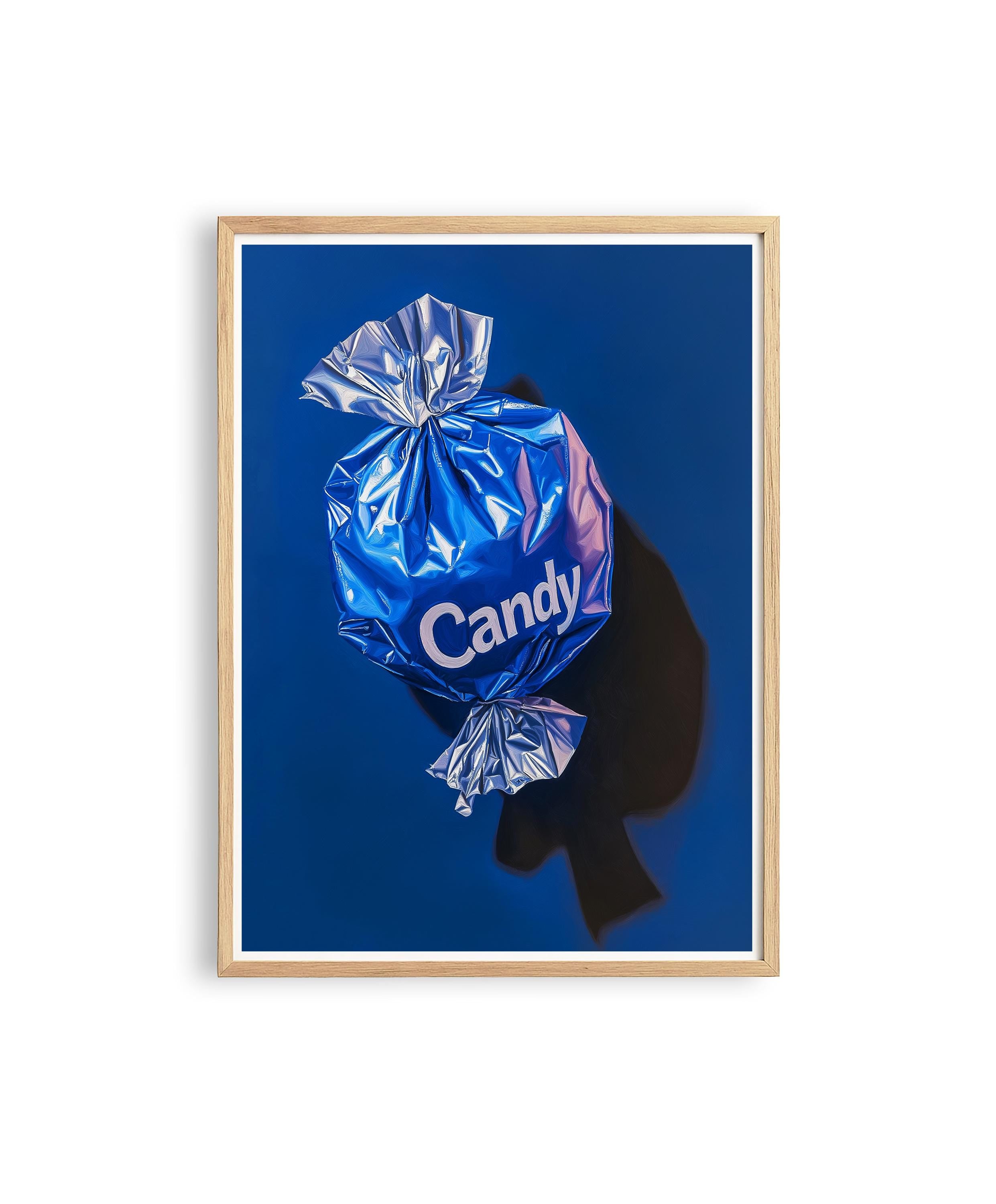 Blue Candy Pop Art Print for Bold Modern Wall Decor