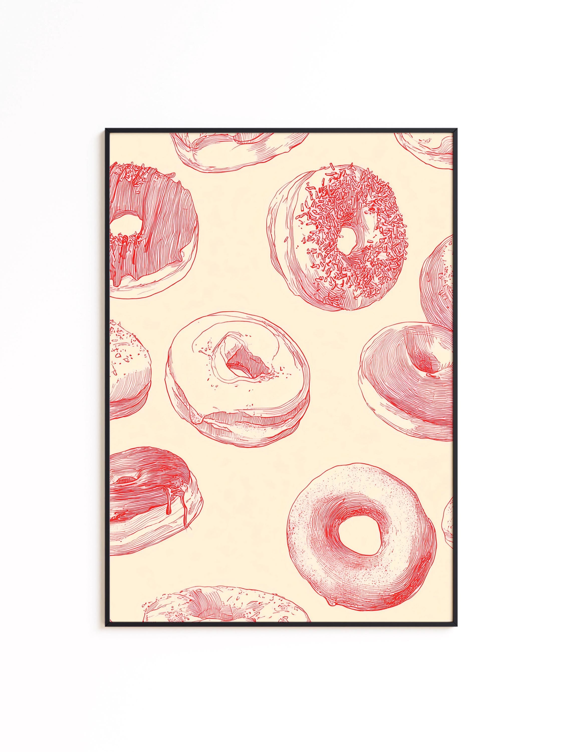 Bakery Wall Art Print for Colorful Kitchen Decor