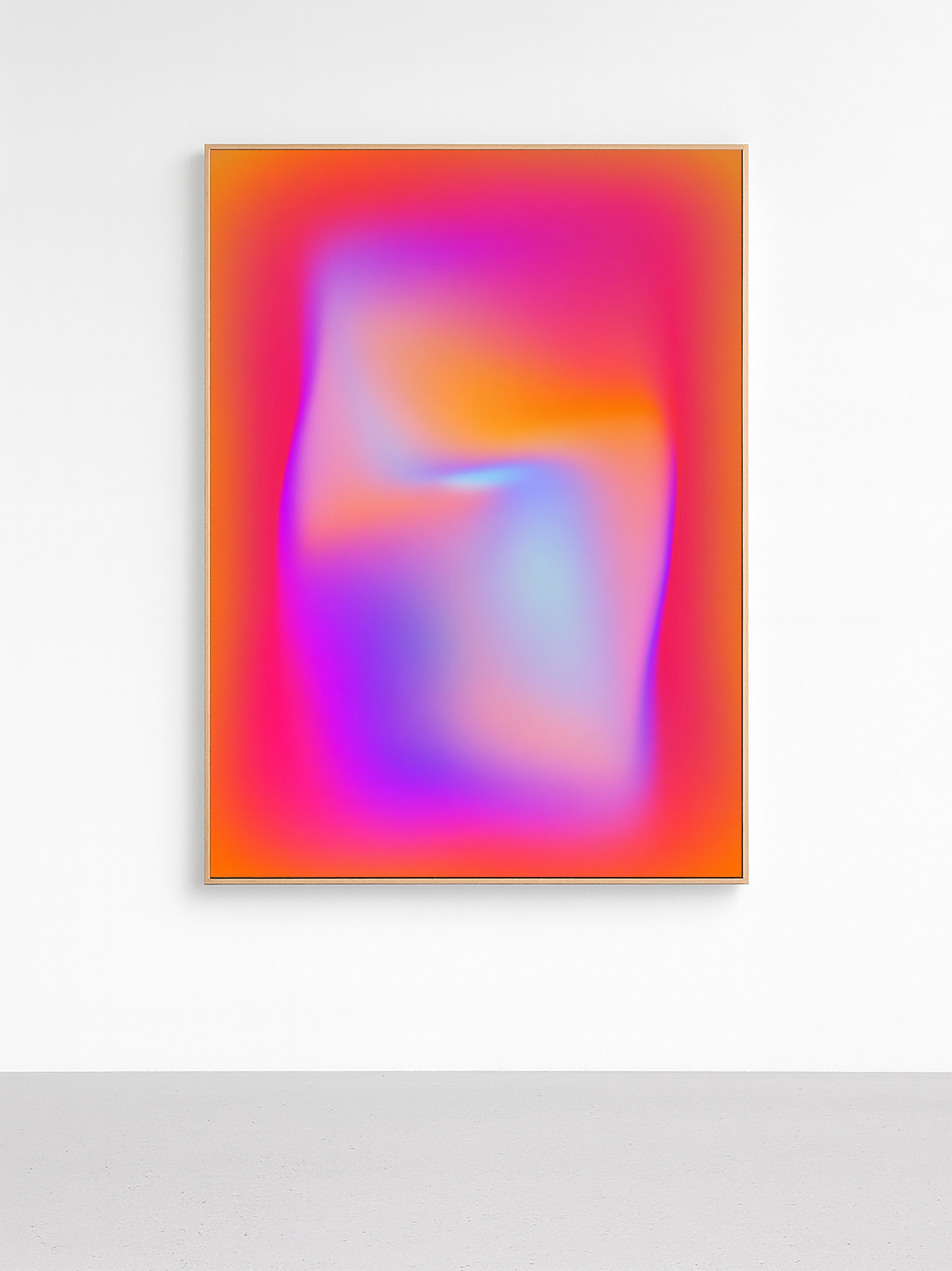 Vivid Neon Glow  - Framed Canvas Art - And A Little More