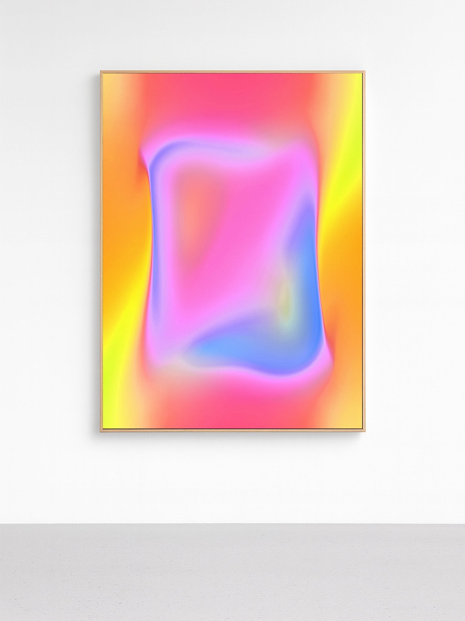 Neon Flame Gradient (Framed Canvas) canvas wall art – And A Little More