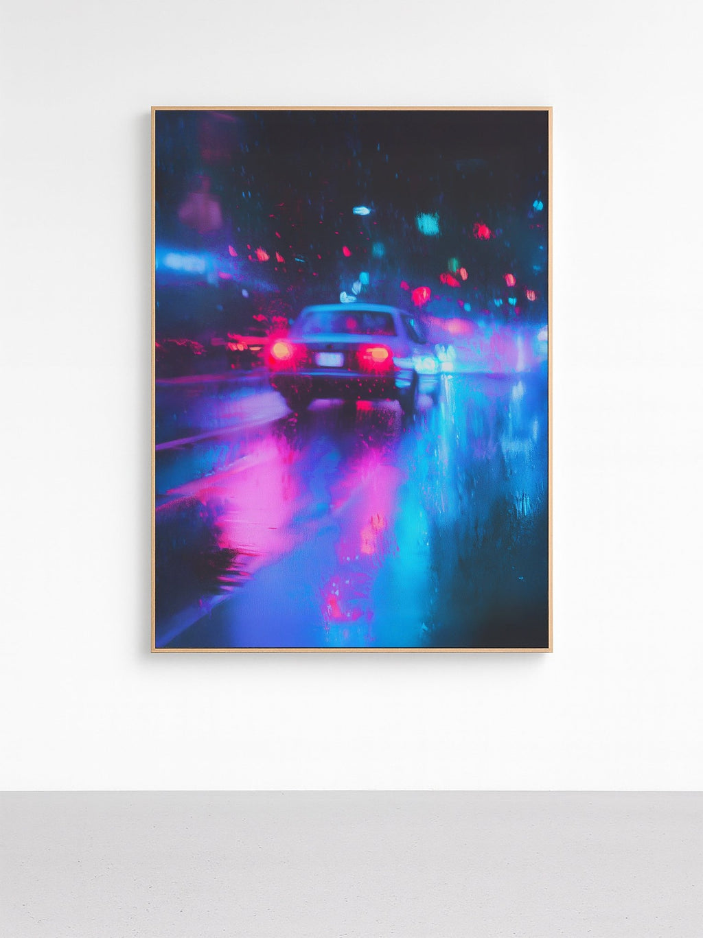 Neon Night Drive Art canvas wall art – And A Little More
