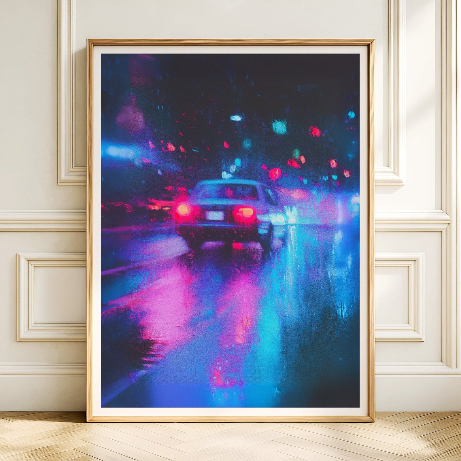 Neon Night Drive Art canvas wall art – And A Little More