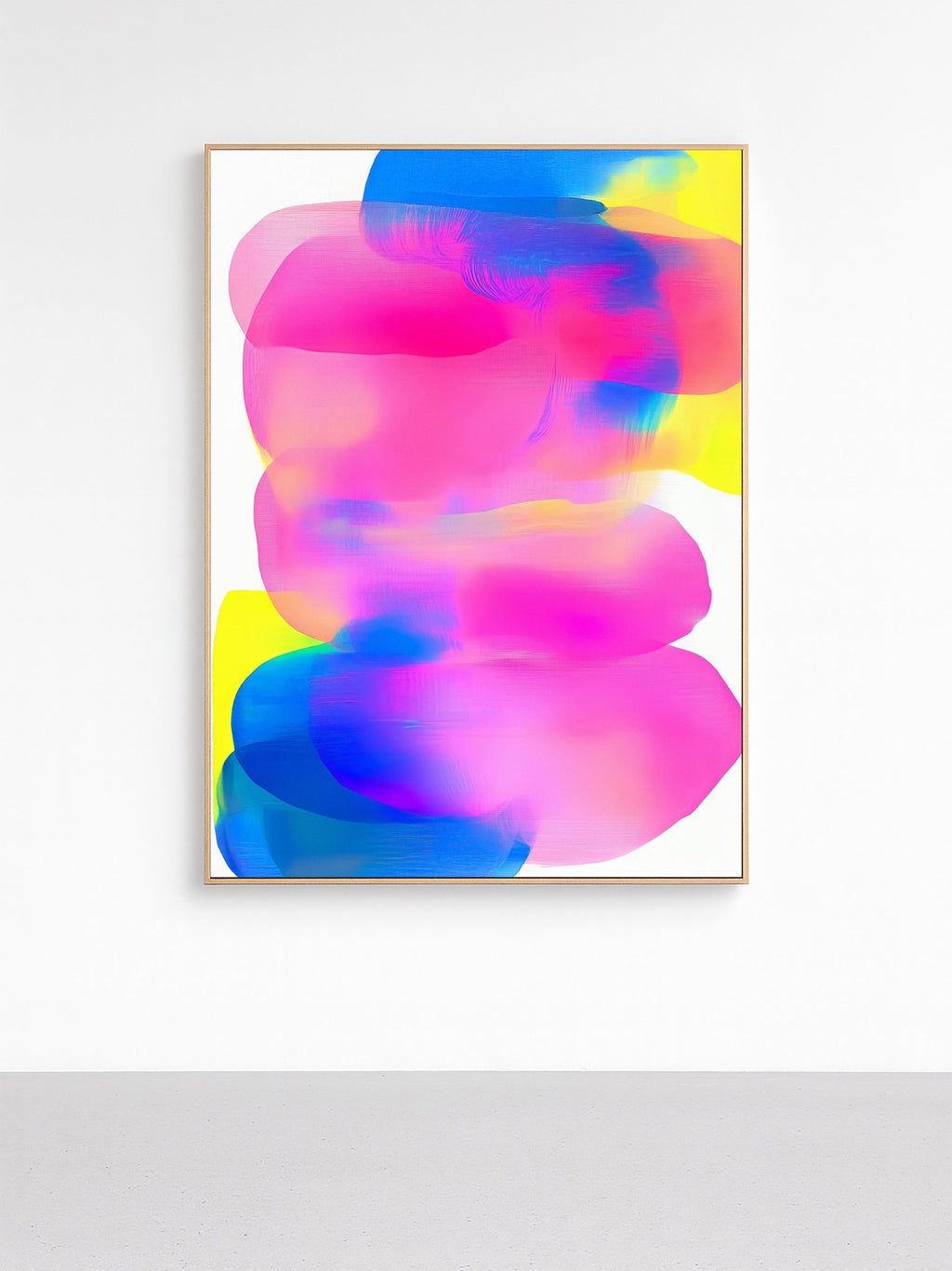 Neon Orchid Bloom Abstract - Framed Canvas canvas wall art – And A Little More