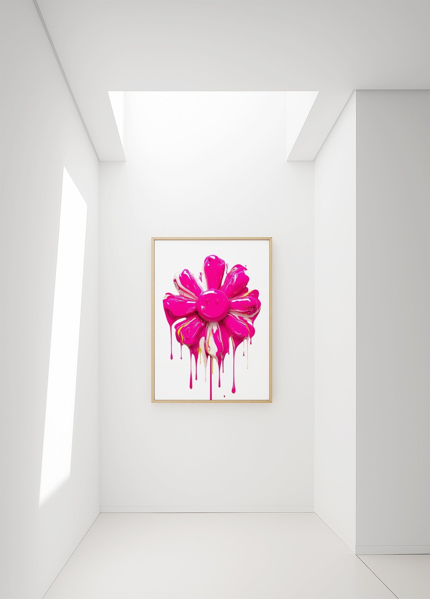 Pink Dripping Flower - Pop Art Print canvas wall art – And A Little More