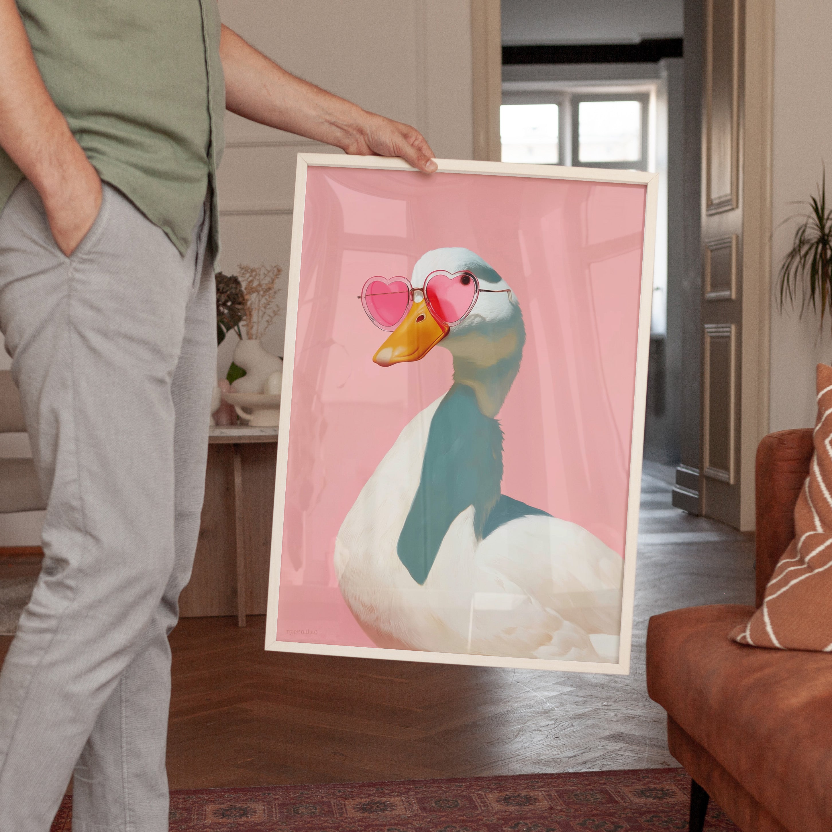 Pink Duck Wall Art