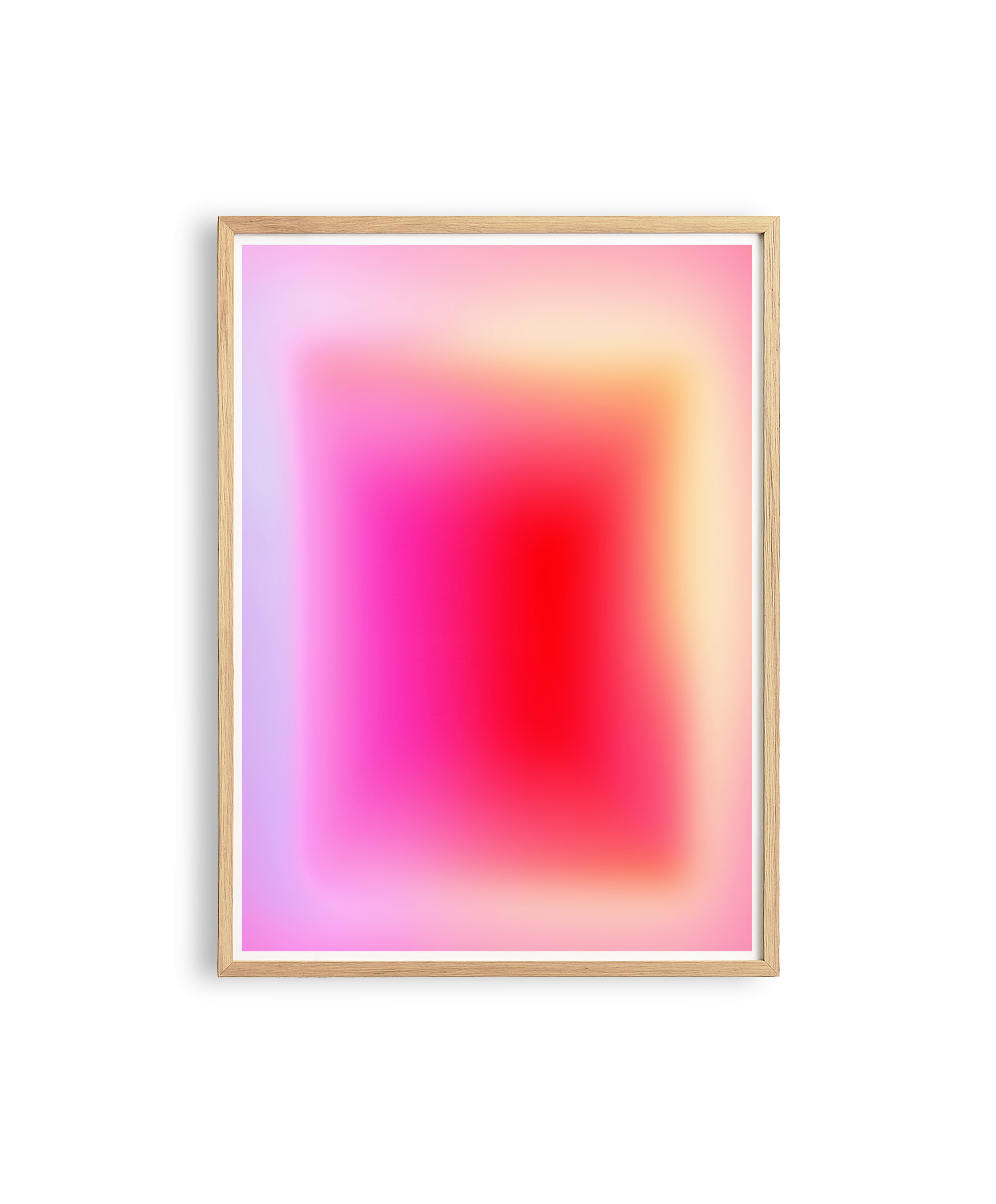 Pink Red Gradient Abstract Wall Art