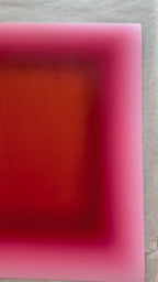Red Pink Gradient Wall Art – Modern Square Abstract Color Field Print, Minimal Home Decor