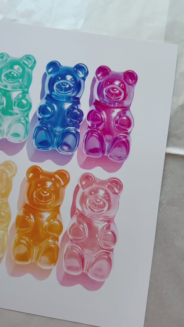 Colorful Gummy Bear – Candy Wall Art