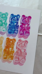 Colorful Gummy Bear – Candy Wall Art