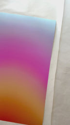 Pastel Sunset Gradient Print, Soft Abstract Wall Art, Pink Orange Blue Modern Decor