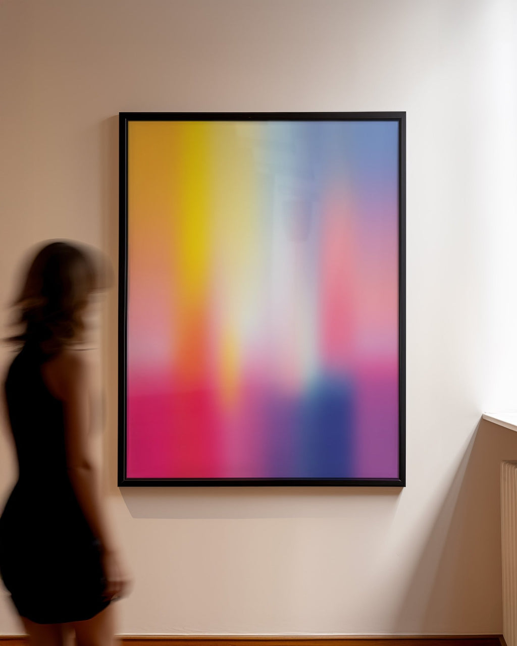 Rainbow Ombre Abstract - Framed Canvas canvas wall art – And A Little More