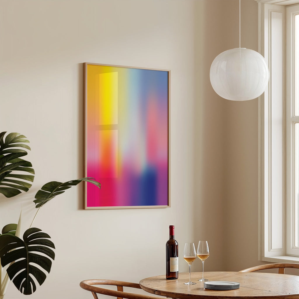 Rainbow Ombre Abstract - Framed Canvas canvas wall art – And A Little More