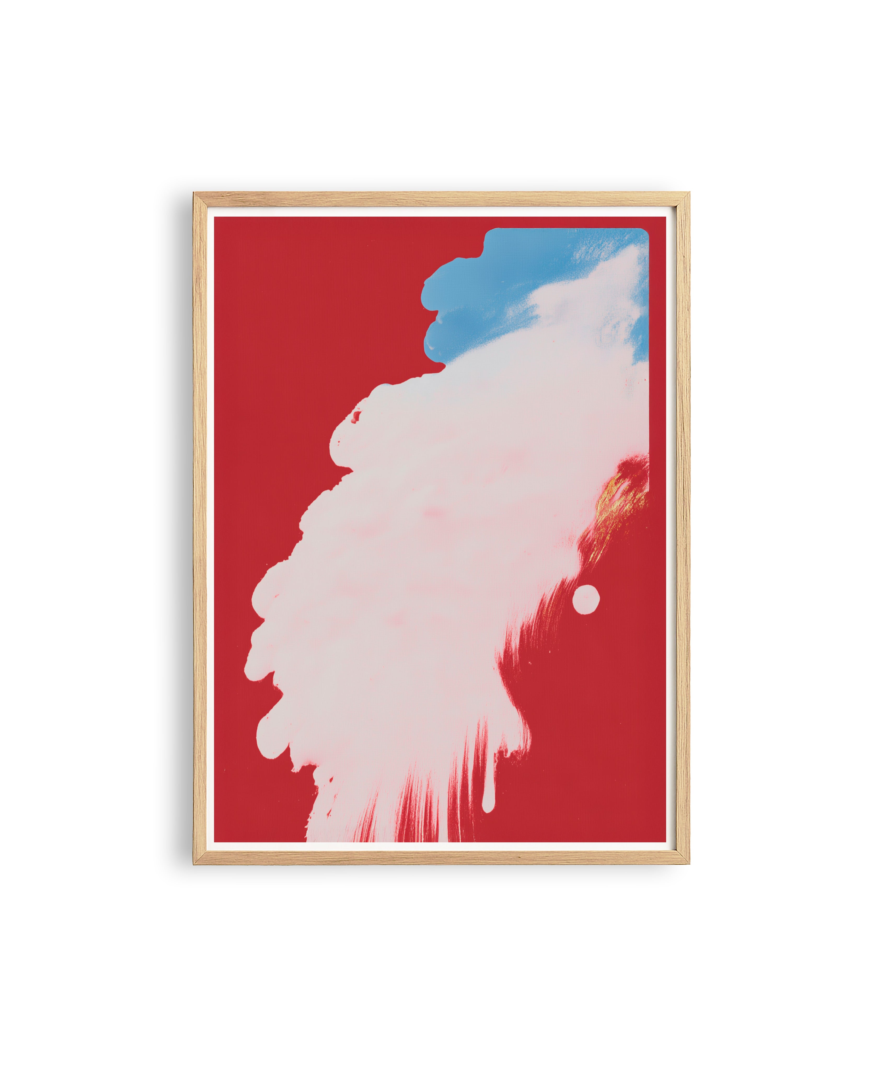 Red Sky Cloud Art, Abstract Art, Vintage Wall print