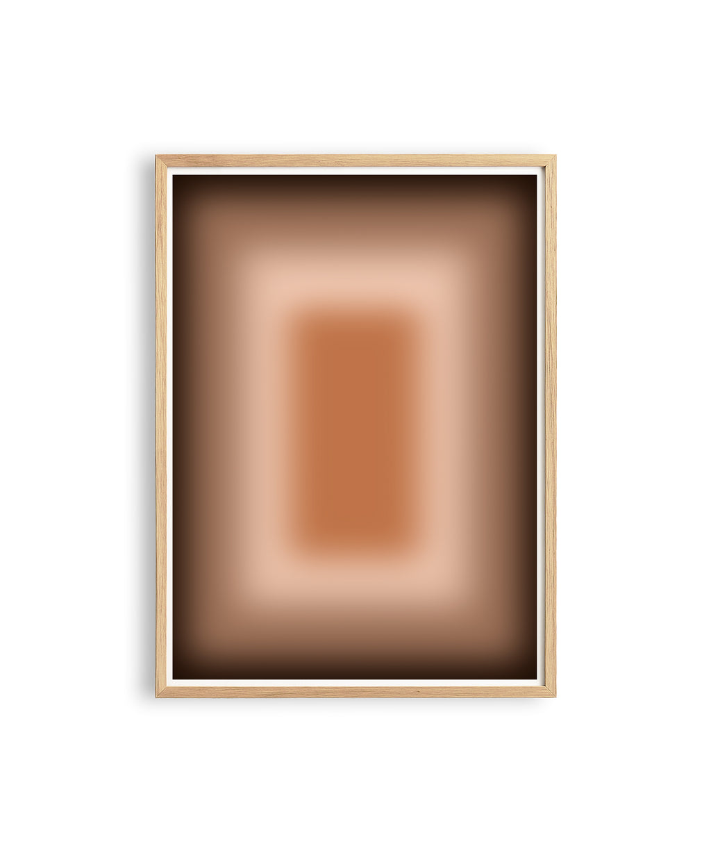 Warm Brown Gradient Abstract Art Print, Neutral Minimalist Poster, Cozy Modern Home Decor