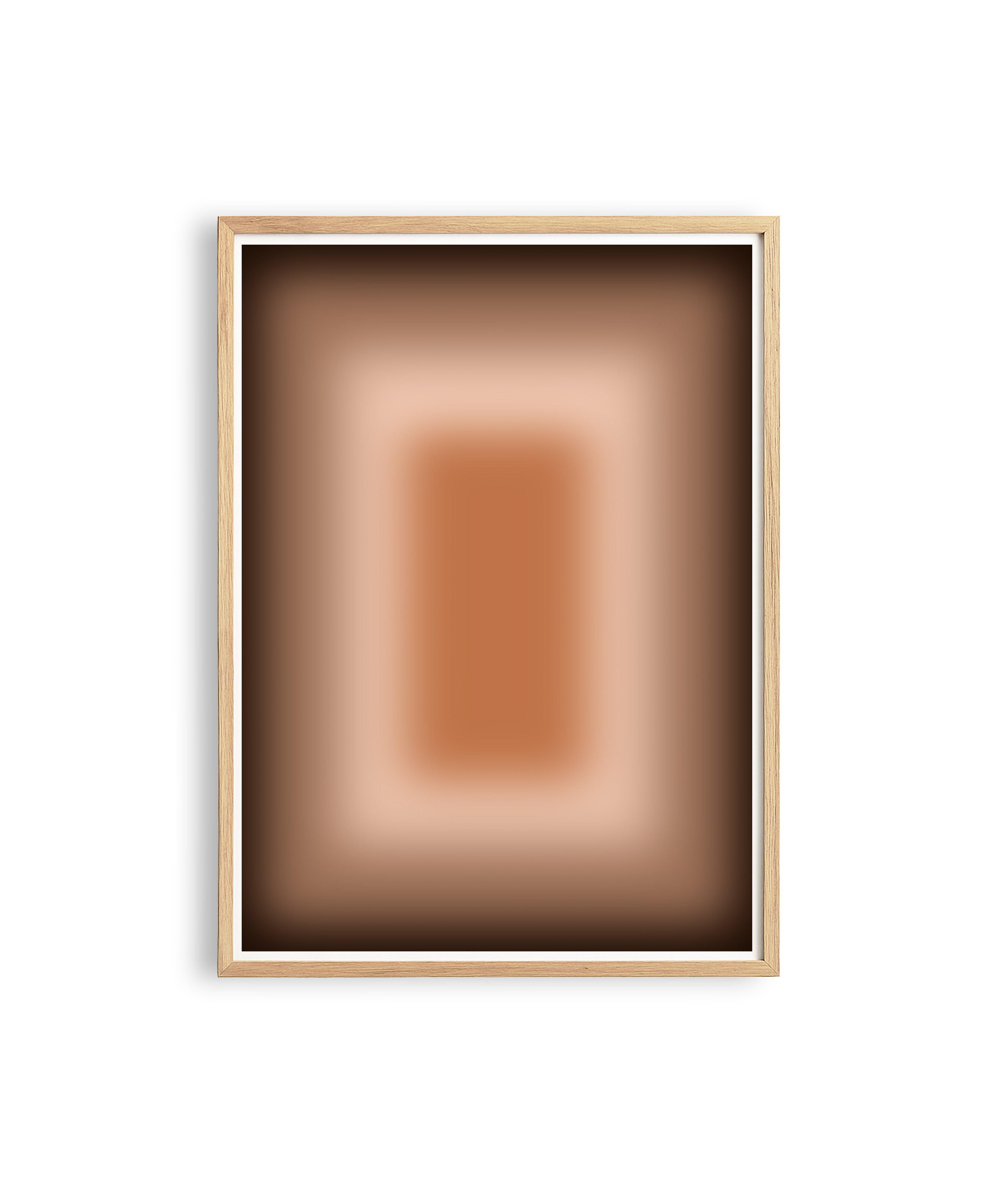 Warm Brown Gradient Abstract Art Print, Neutral Minimalist Poster, Cozy Modern Home Decor