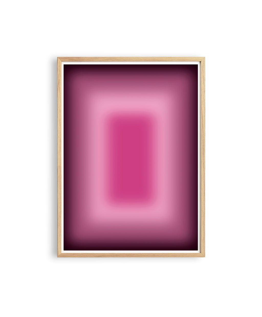 Pink Aura Art Print, Magenta Gradient Poster, Soft Glow Wall Decor