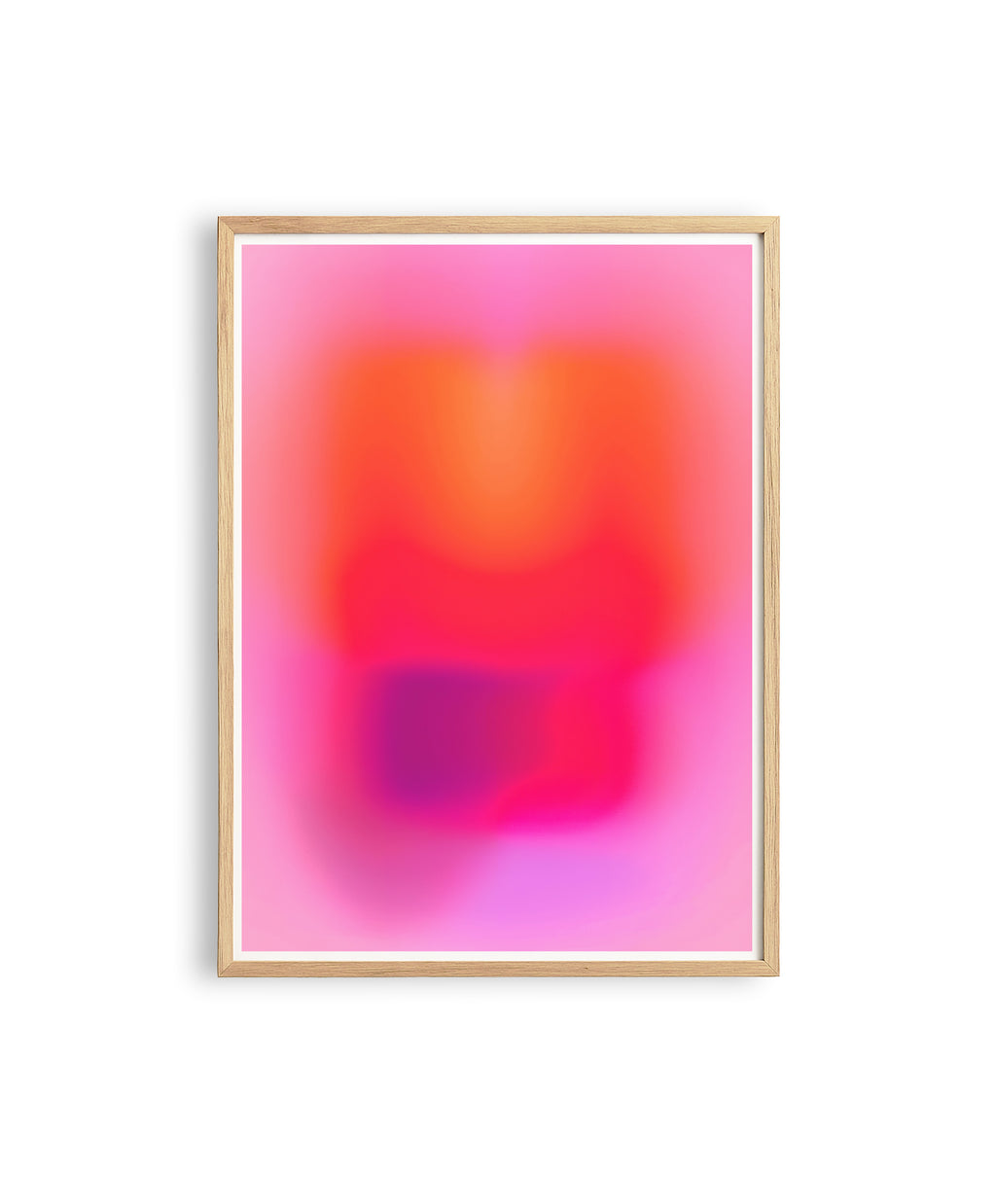 Pink Gradient Art Print, Orange Purple Abstract Poster, Modern Wall Decor
