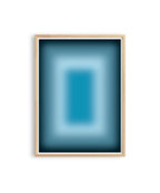 Blue Aura Art Print, Teal Gradient Poster, Moody Modern Wall Decor