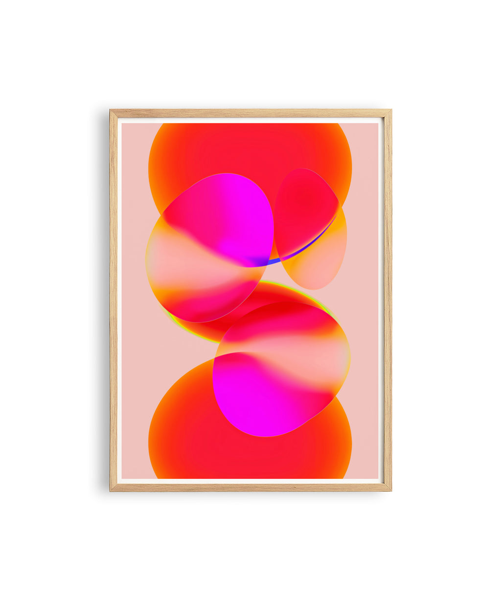 Pink Orange Gradient Abstract Print – Geometric Wall Art