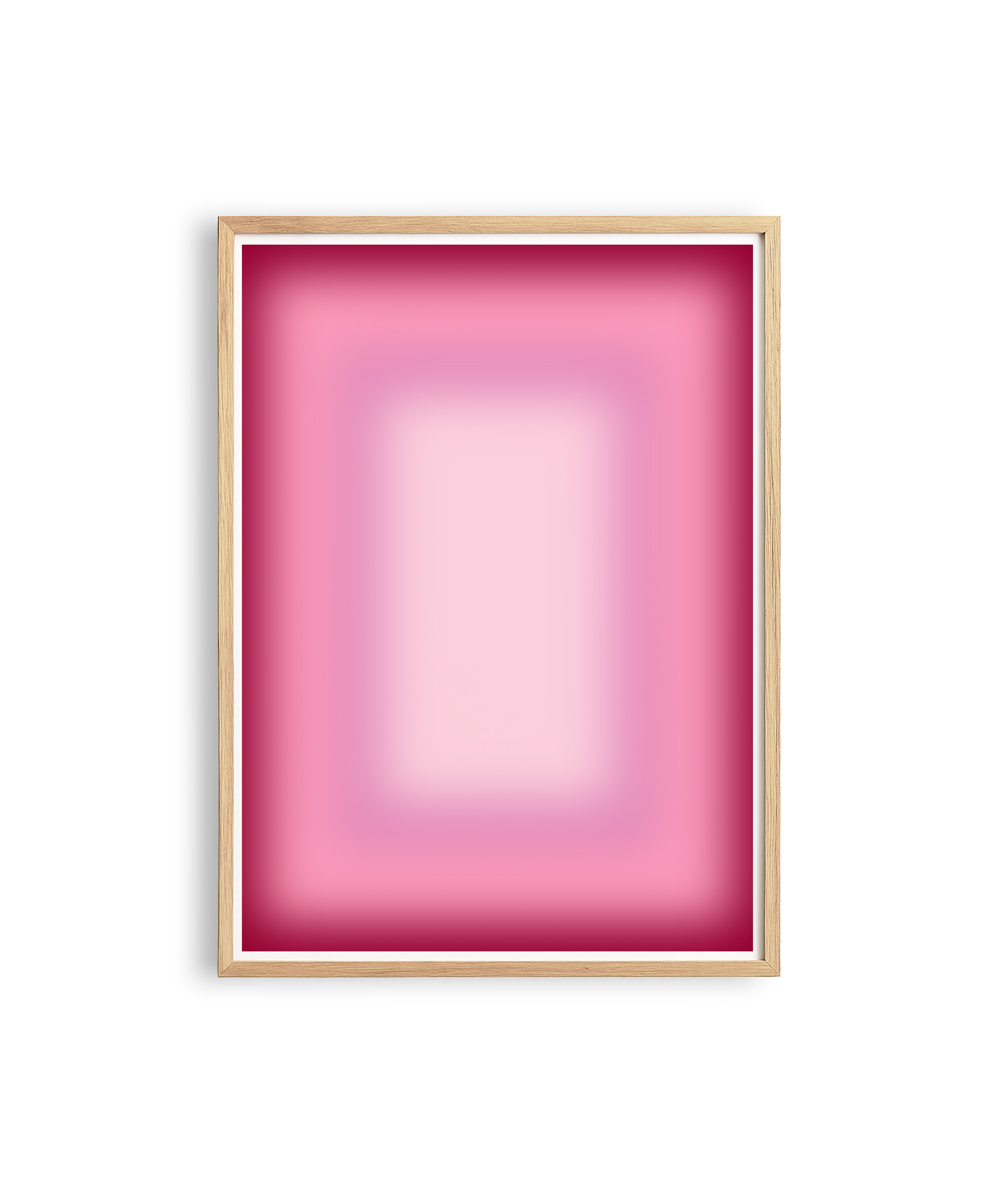 Pink Gradient Abstract Wall Art, Blush Ombre Minimalist Poster