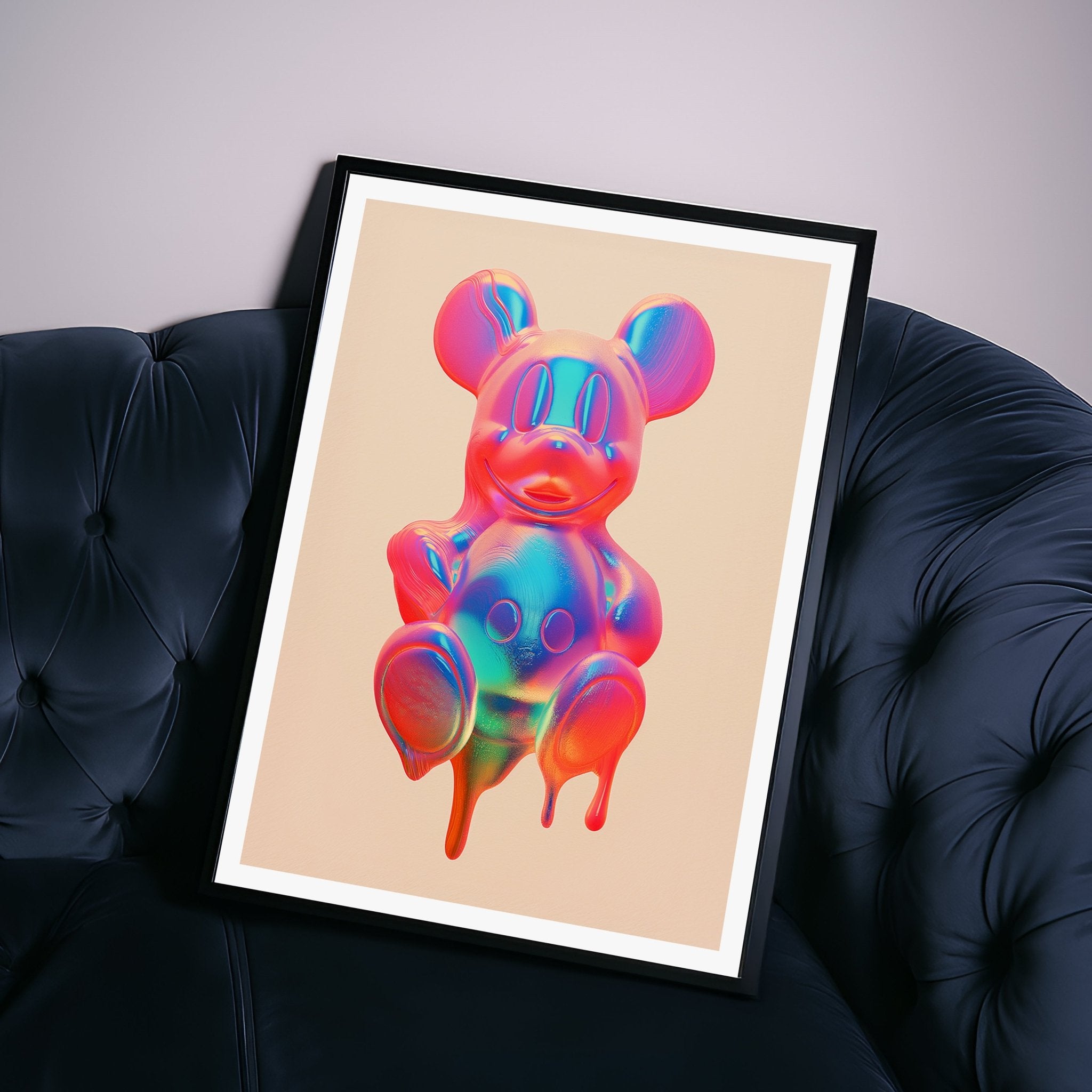 Retro Melted Mouse Art Print canvas wall art – And A Little More
