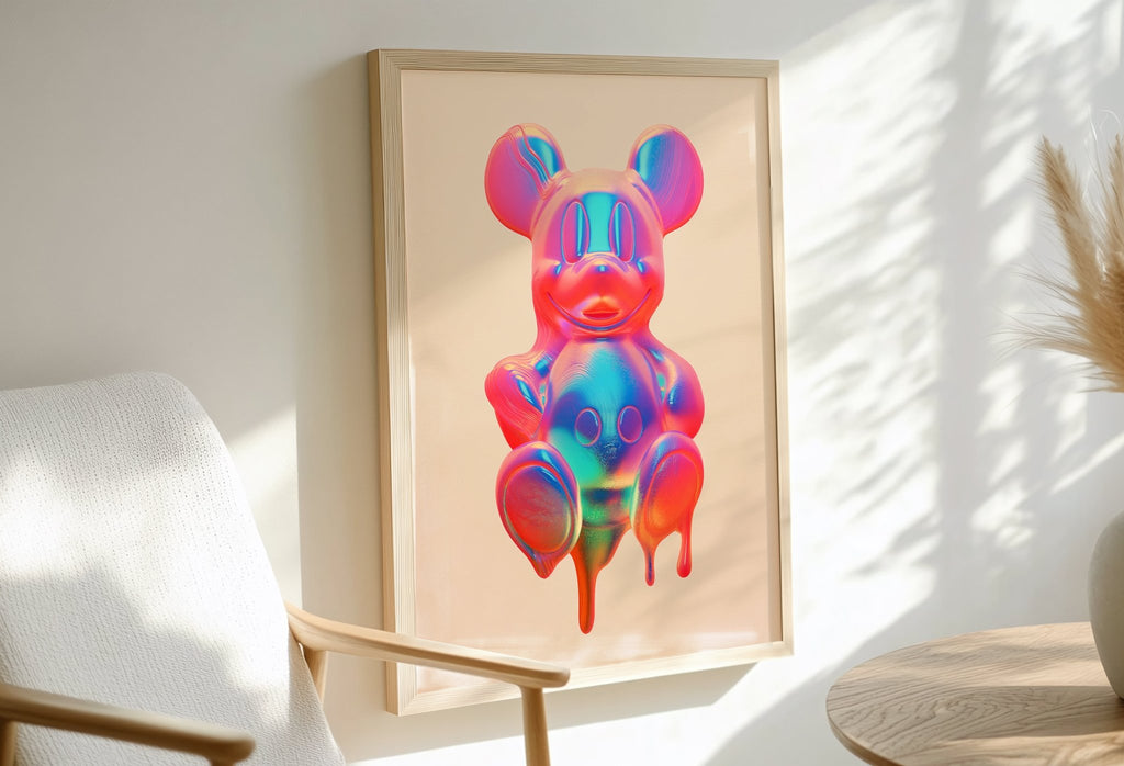 Retro Melted Mouse Art Print canvas wall art – And A Little More
