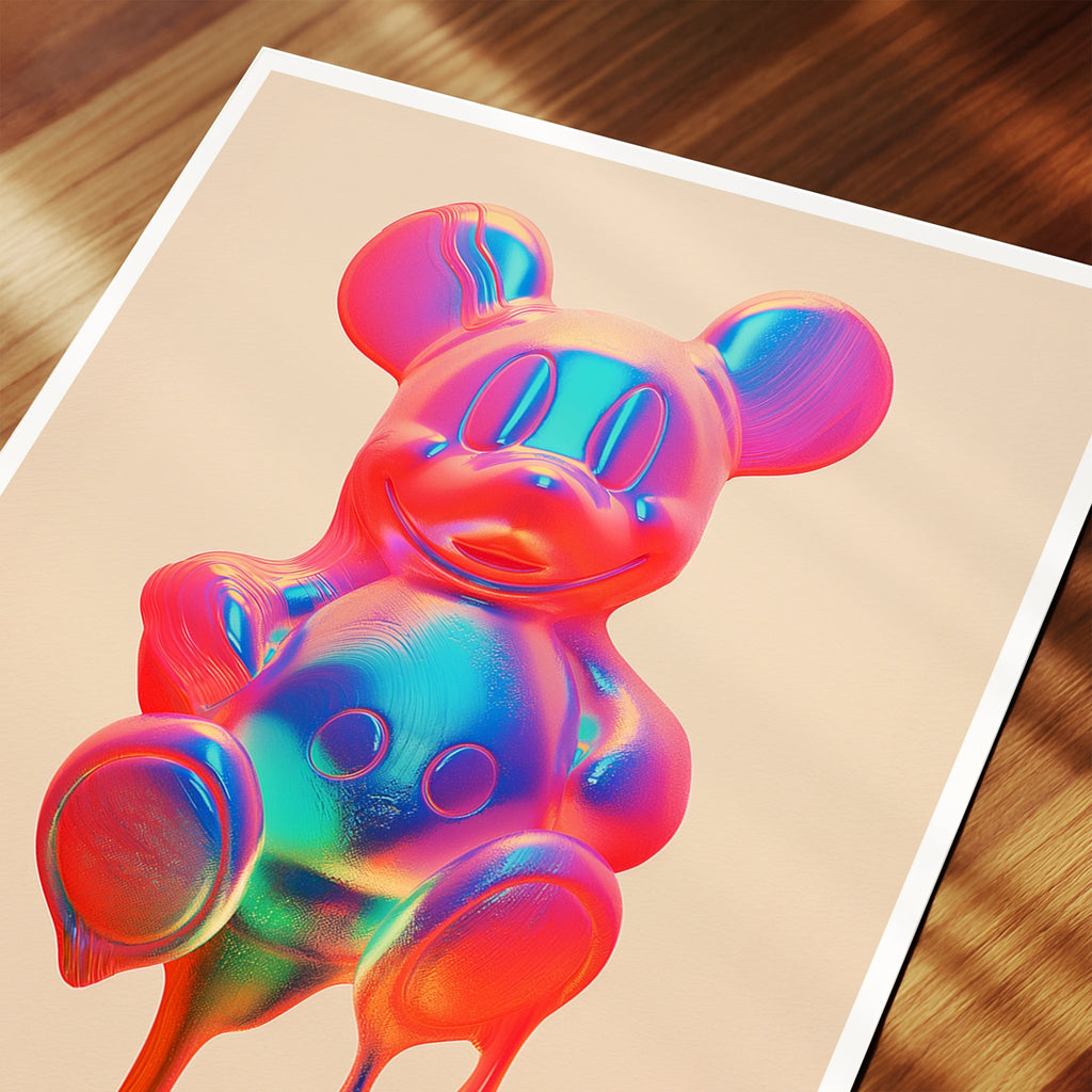 Retro Melted Mouse Art Print canvas wall art – And A Little More