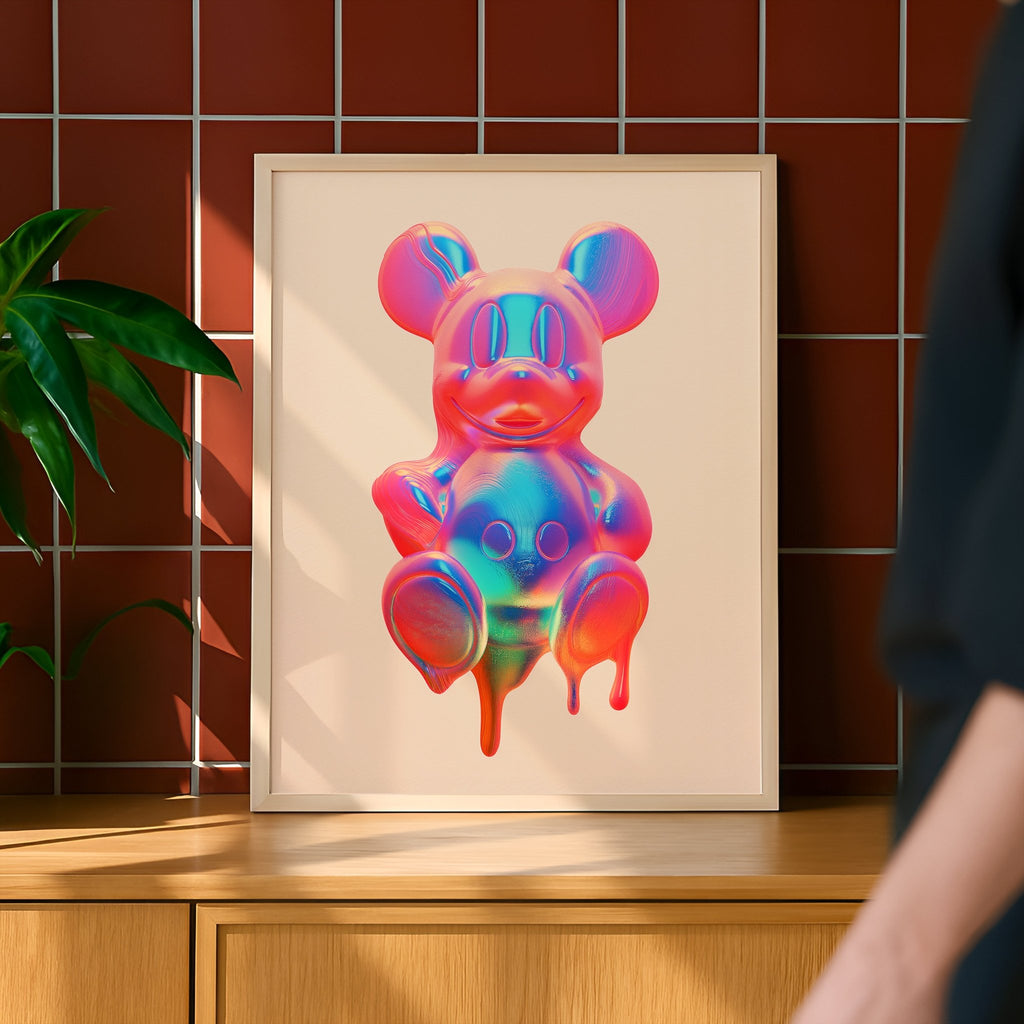 Retro Melted Mouse Art Print canvas wall art – And A Little More