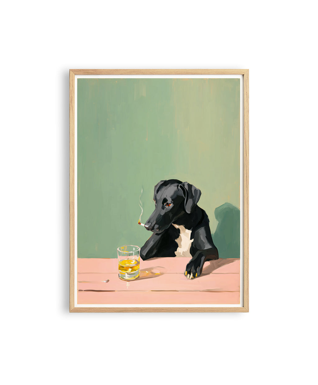 Smoking Dog Wall Art