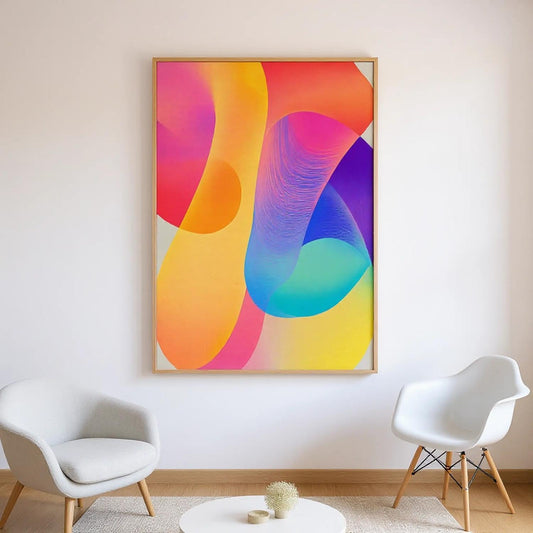 Orange Pink Purple Aqua Abstract Art canvas wall art – And A Little More
