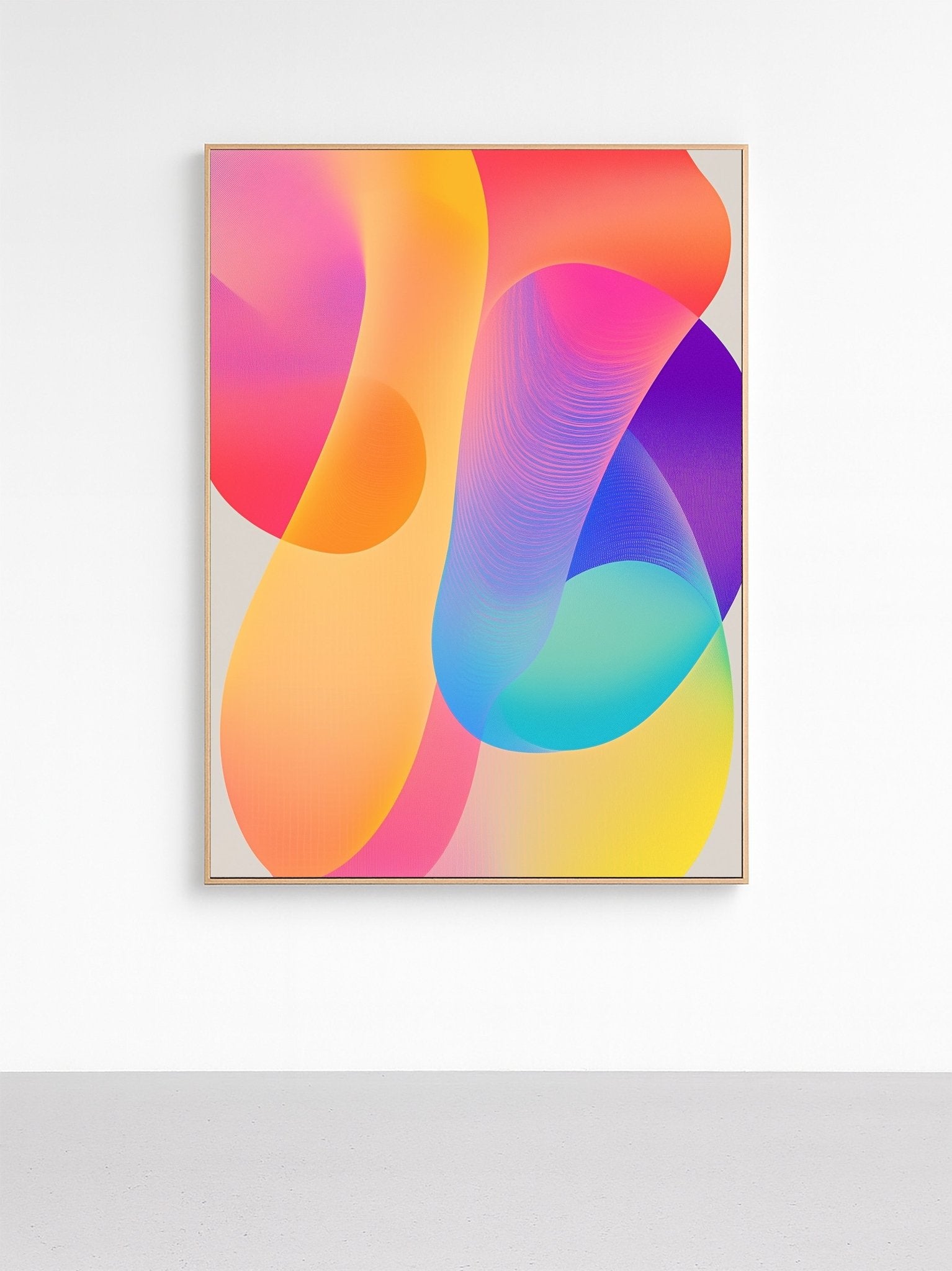 Orange Pink Purple Aqua Abstract Art canvas wall art – And A Little More